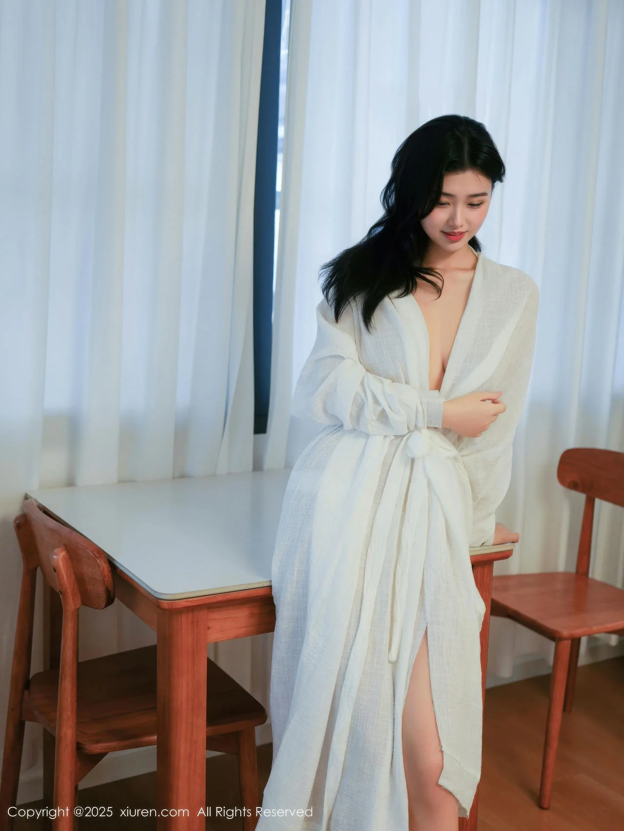 XiuRen 秀人 No.10920 林悦溪儿 白色浴袍玉体诱惑 - 1