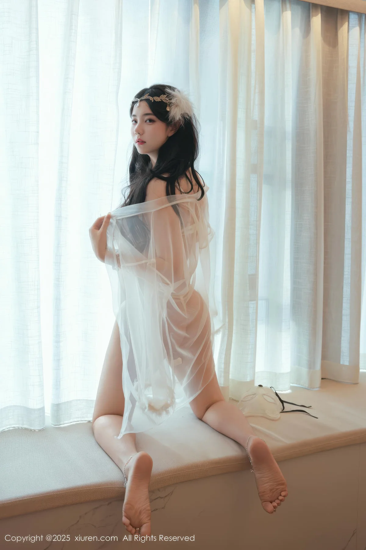 XiuRen 秀人 No.10923 软情 透视白色薄纱妩媚欲滴 - 8