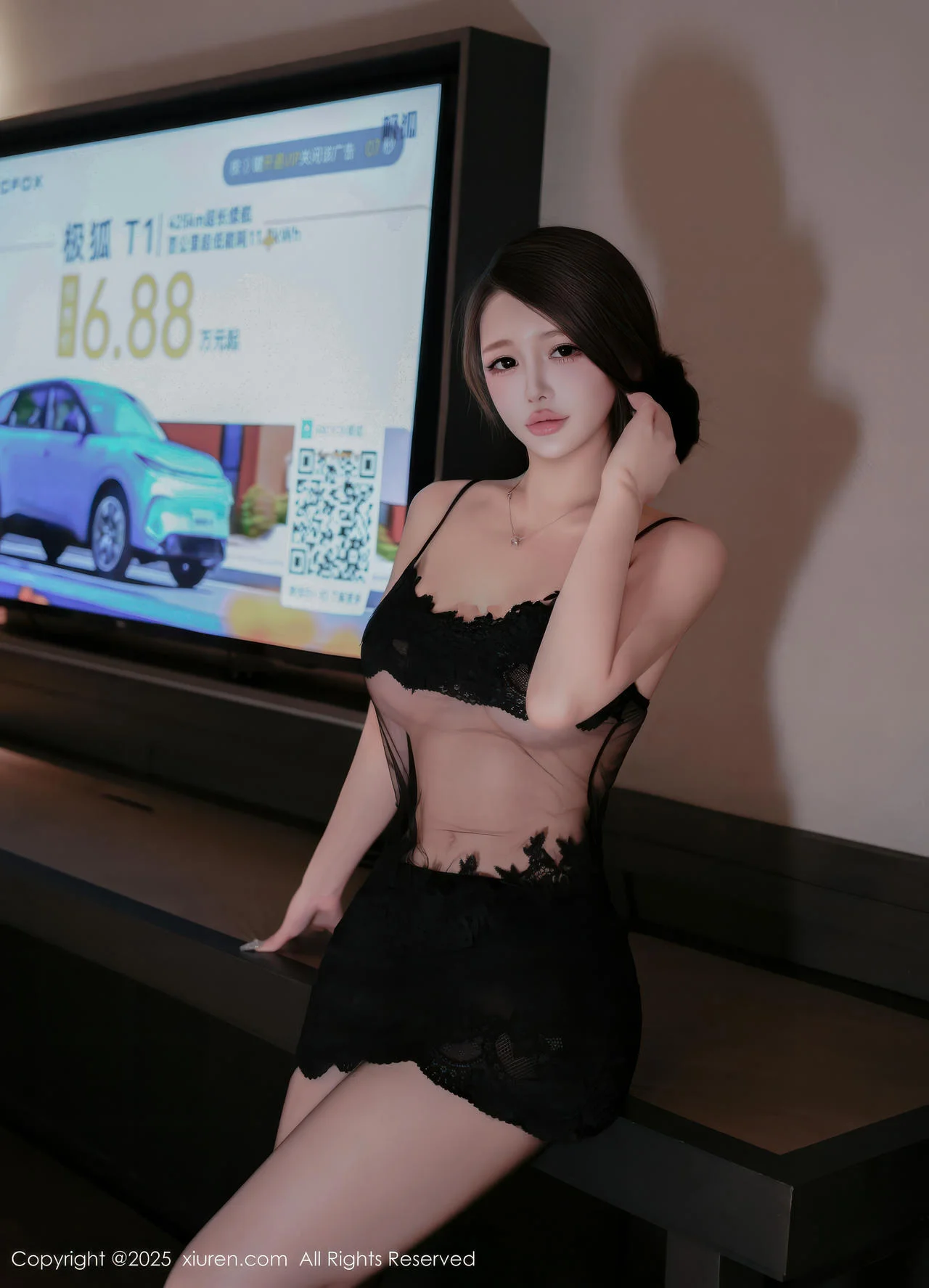 XiuRen 秀人 No.10929 甜妮 黑色情趣内衣 - 2