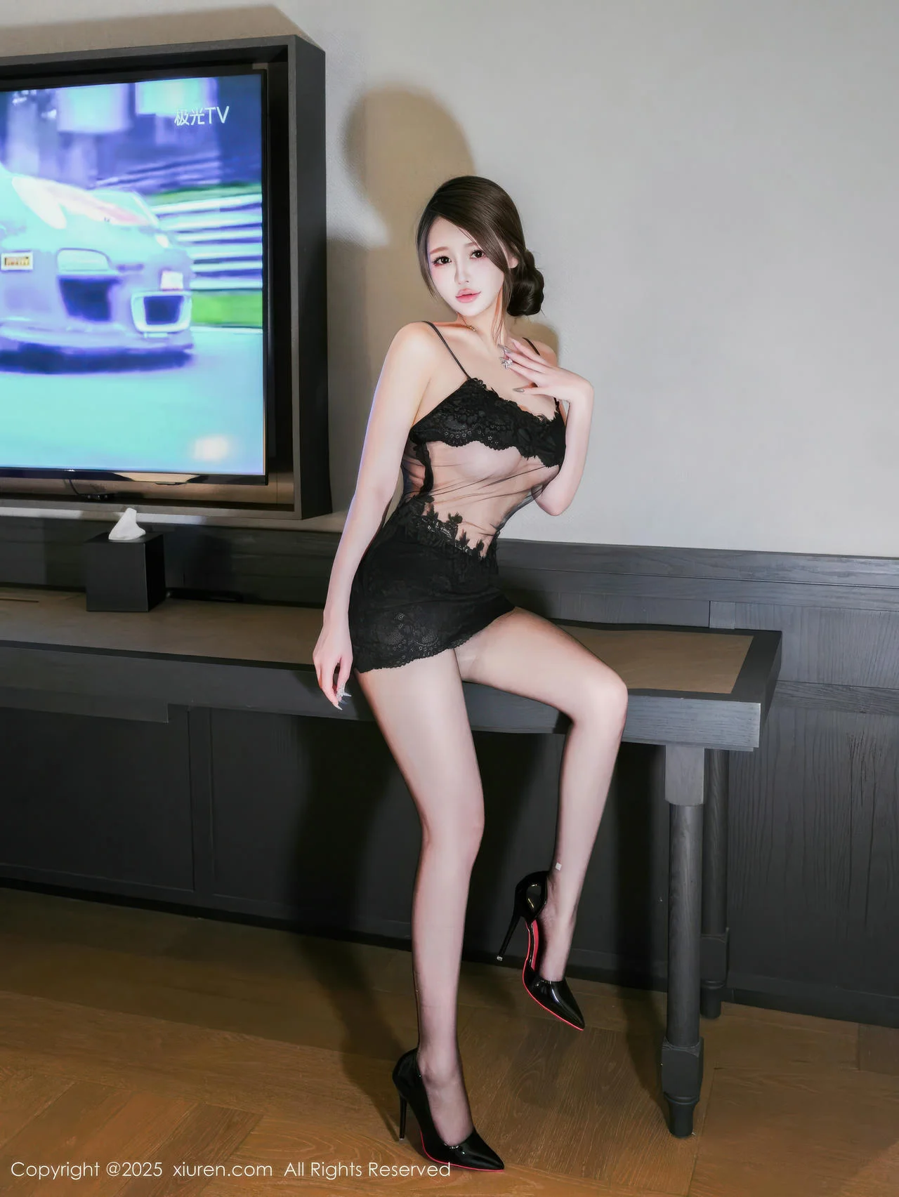 XiuRen 秀人 No.10929 甜妮 黑色情趣内衣 - 6