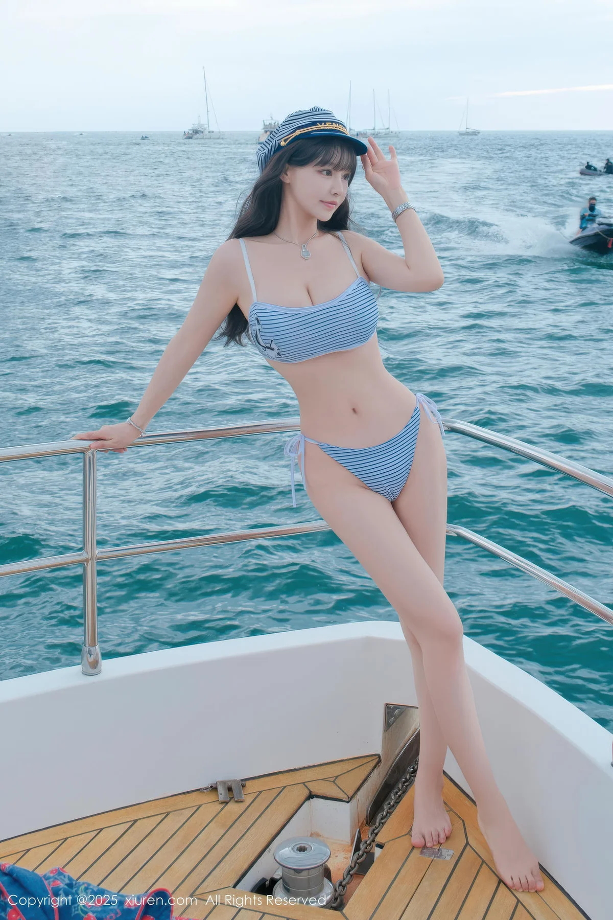 XiuRen 秀人 No.10934 心上可Flora 蓝色比基尼旅拍 - 8