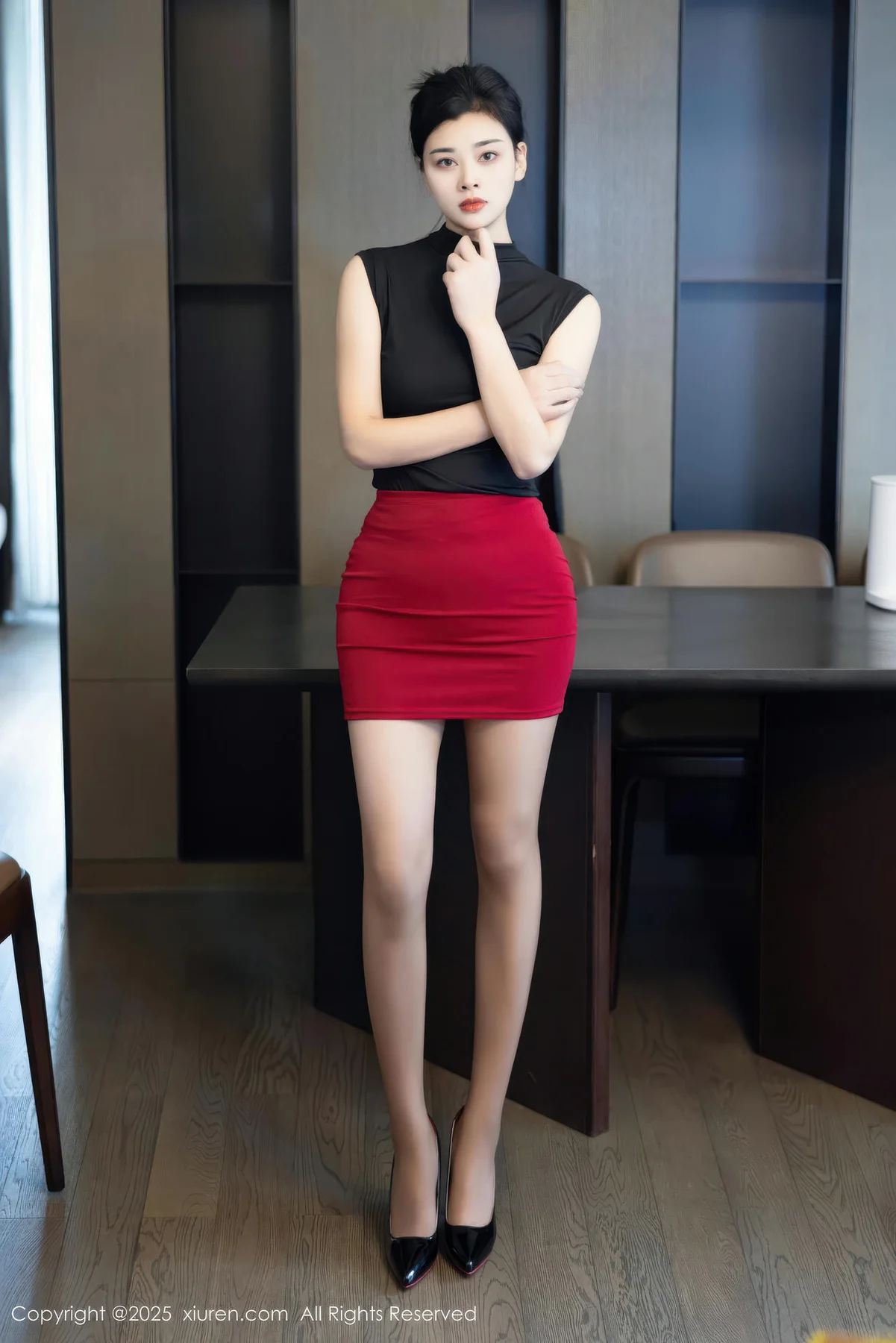 XiuRen 秀人 No.10948 徐清妍 黑色OL服饰魅惑黑丝 - 4