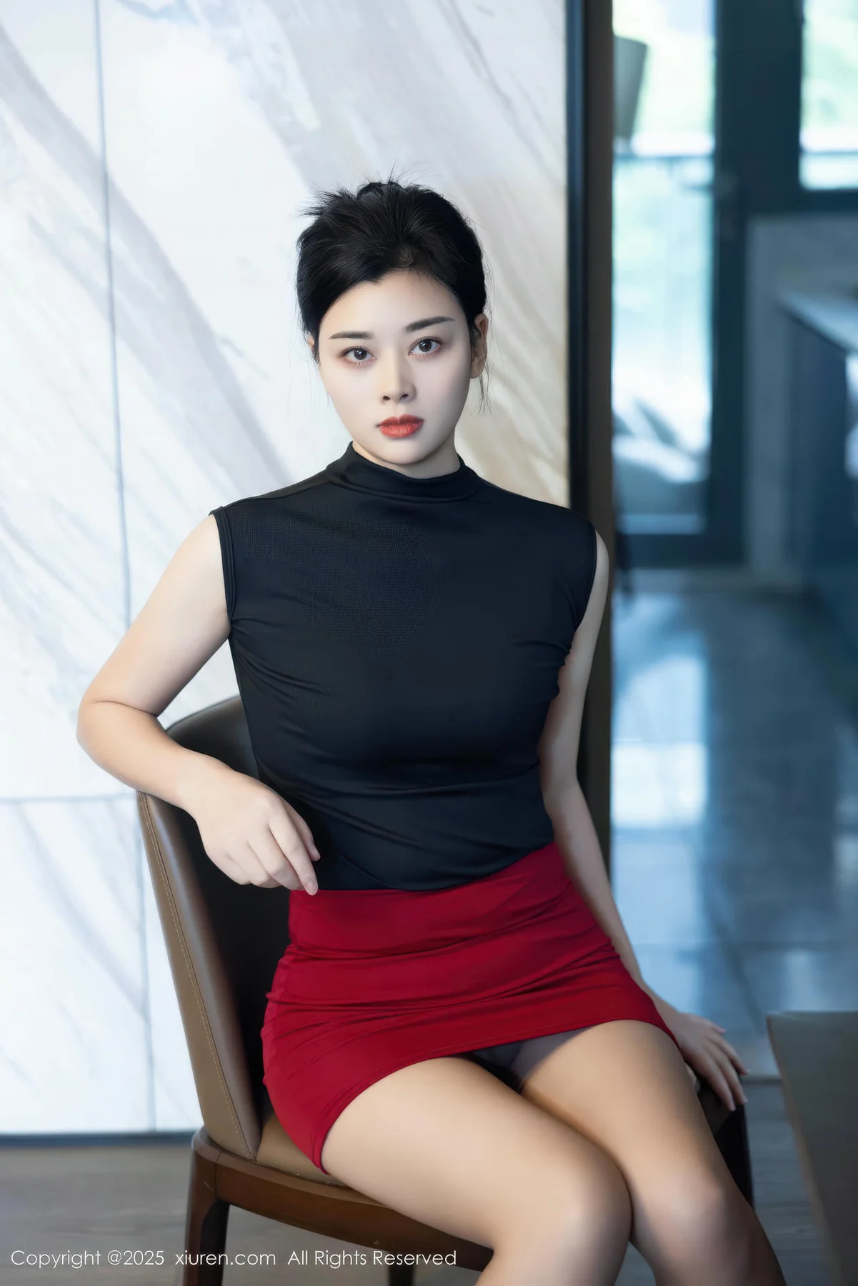 XiuRen 秀人 No.10948 徐清妍 黑色OL服饰魅惑黑丝 - 6