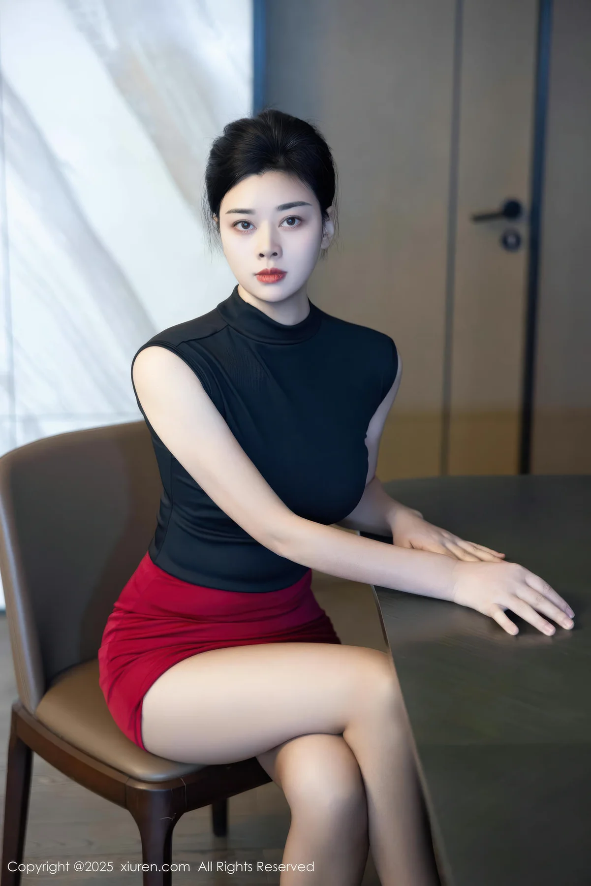 XiuRen 秀人 No.10948 徐清妍 黑色OL服饰魅惑黑丝 - 9