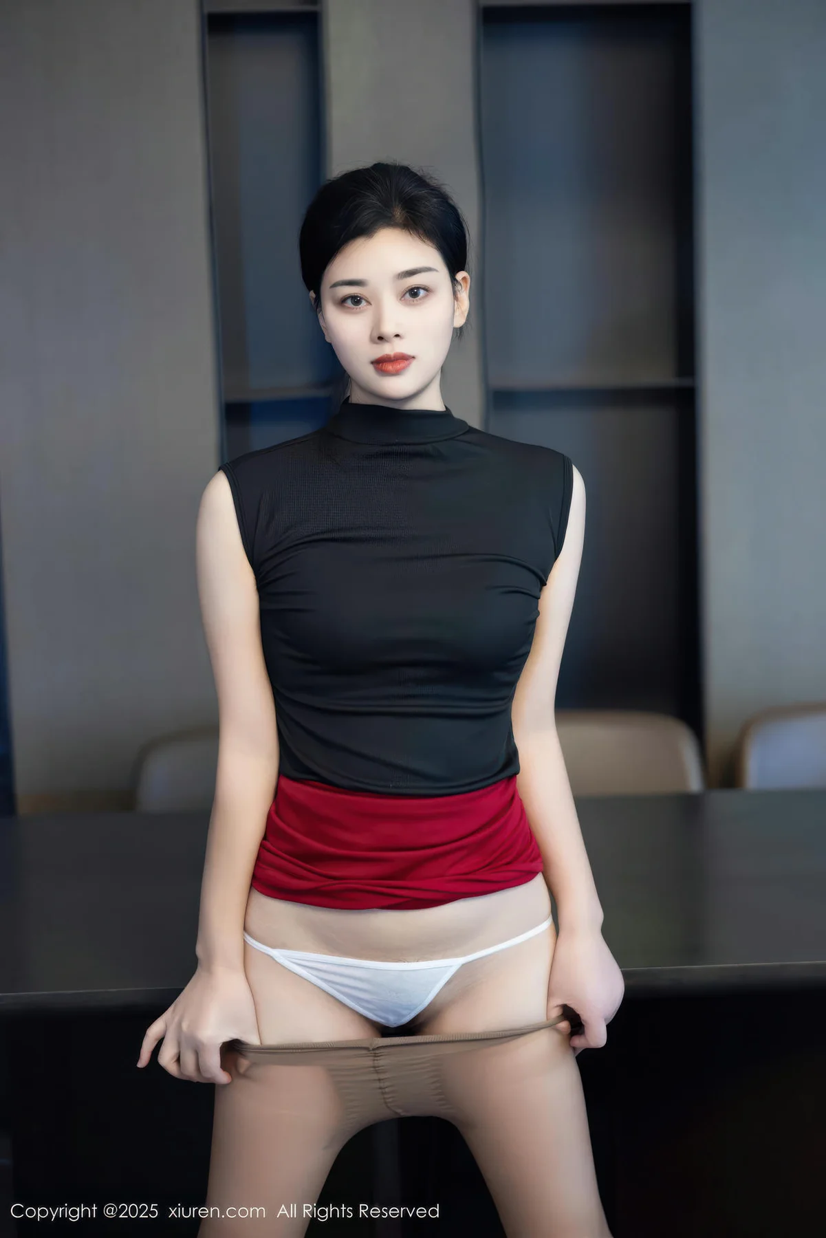 XiuRen 秀人 No.10948 徐清妍 黑色OL服饰魅惑黑丝 - 4