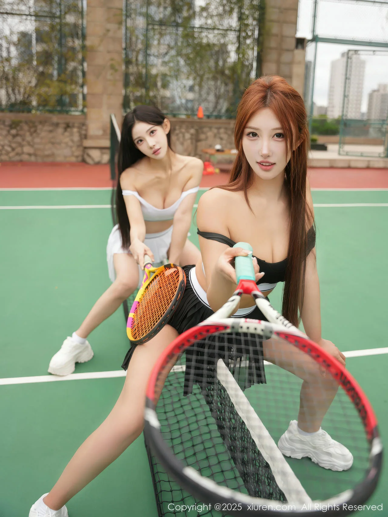 XiuRen 秀人 No.10964 金允希Yuki 两位大美女户外网球运动 - 8