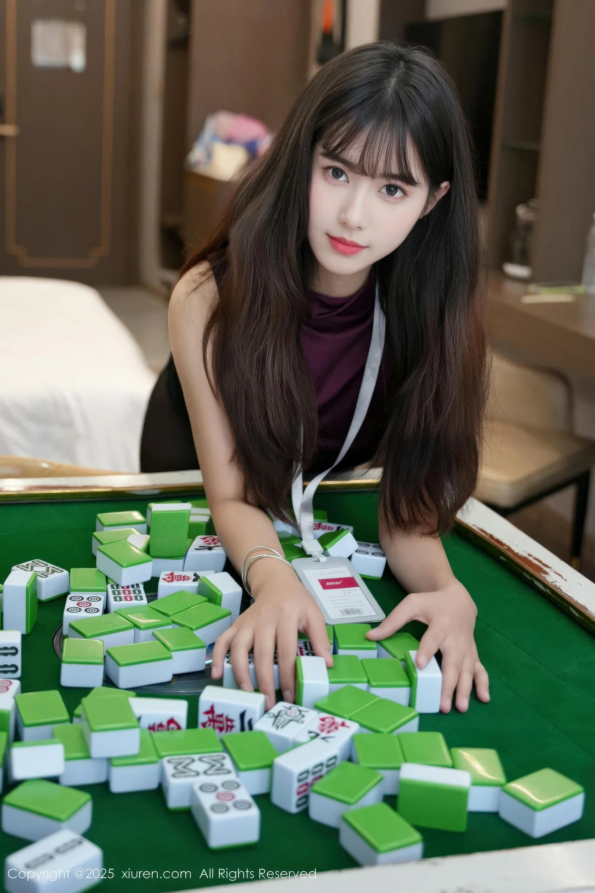 XiuRen 秀人 No.10980 艾米丽 紫色OL极致美腿诱惑妩媚 - 3