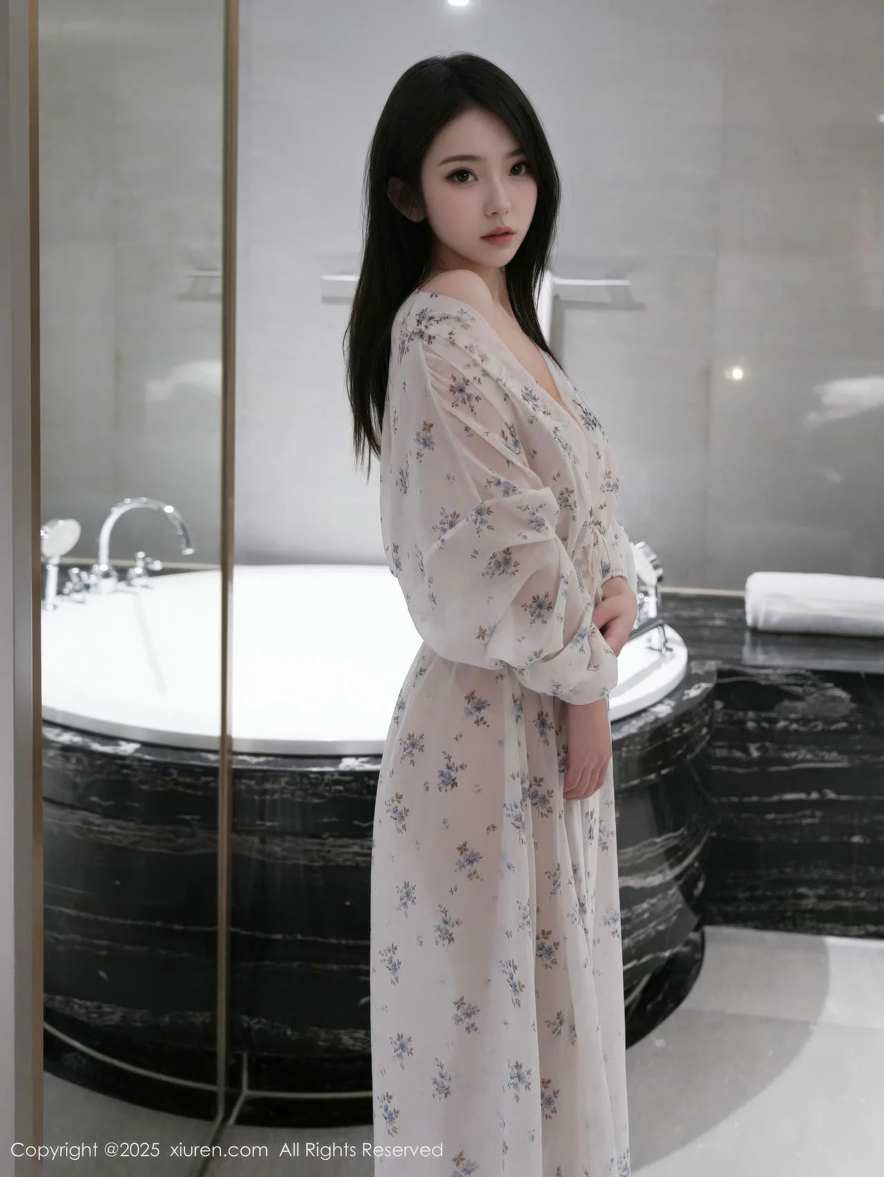 XiuRen 秀人 No.10988 烧烧小桃 蓝色连衣短裙 - 5