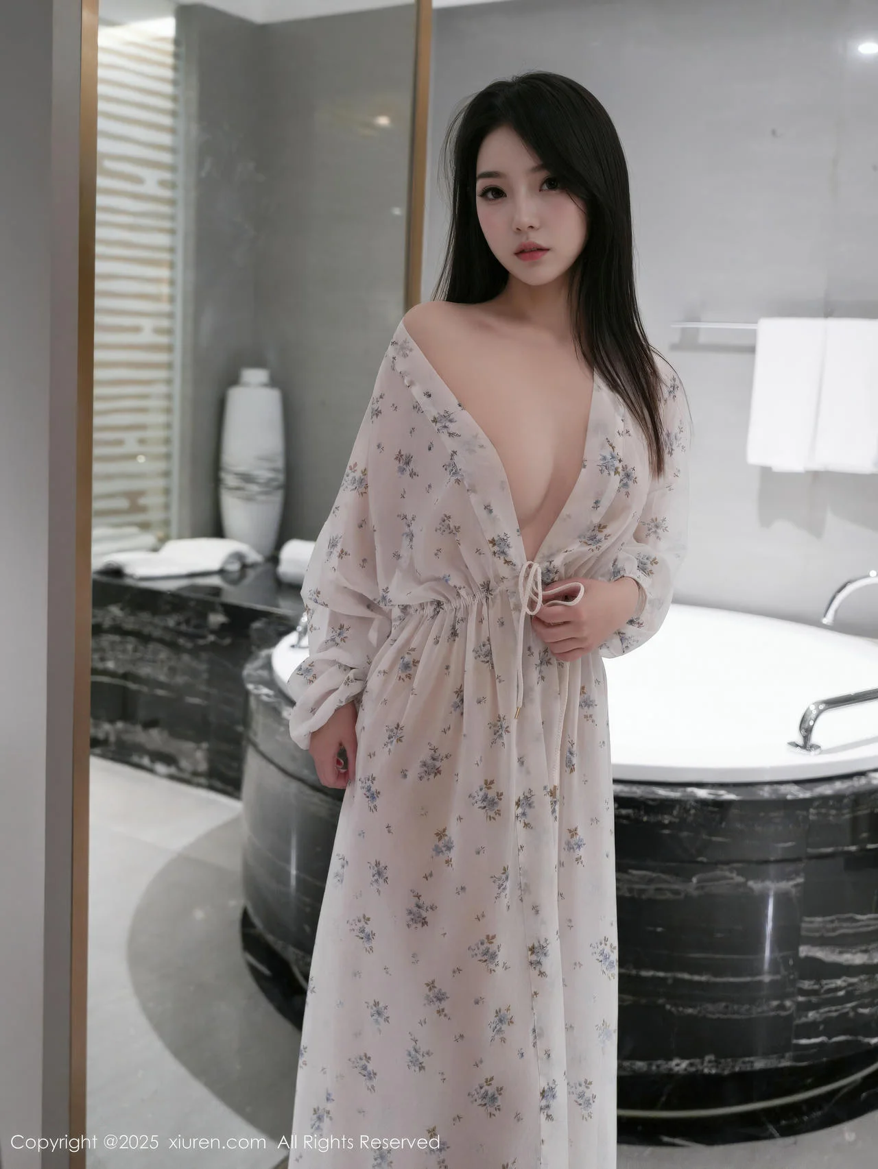 XiuRen 秀人 No.10988 烧烧小桃 蓝色连衣短裙 - 6