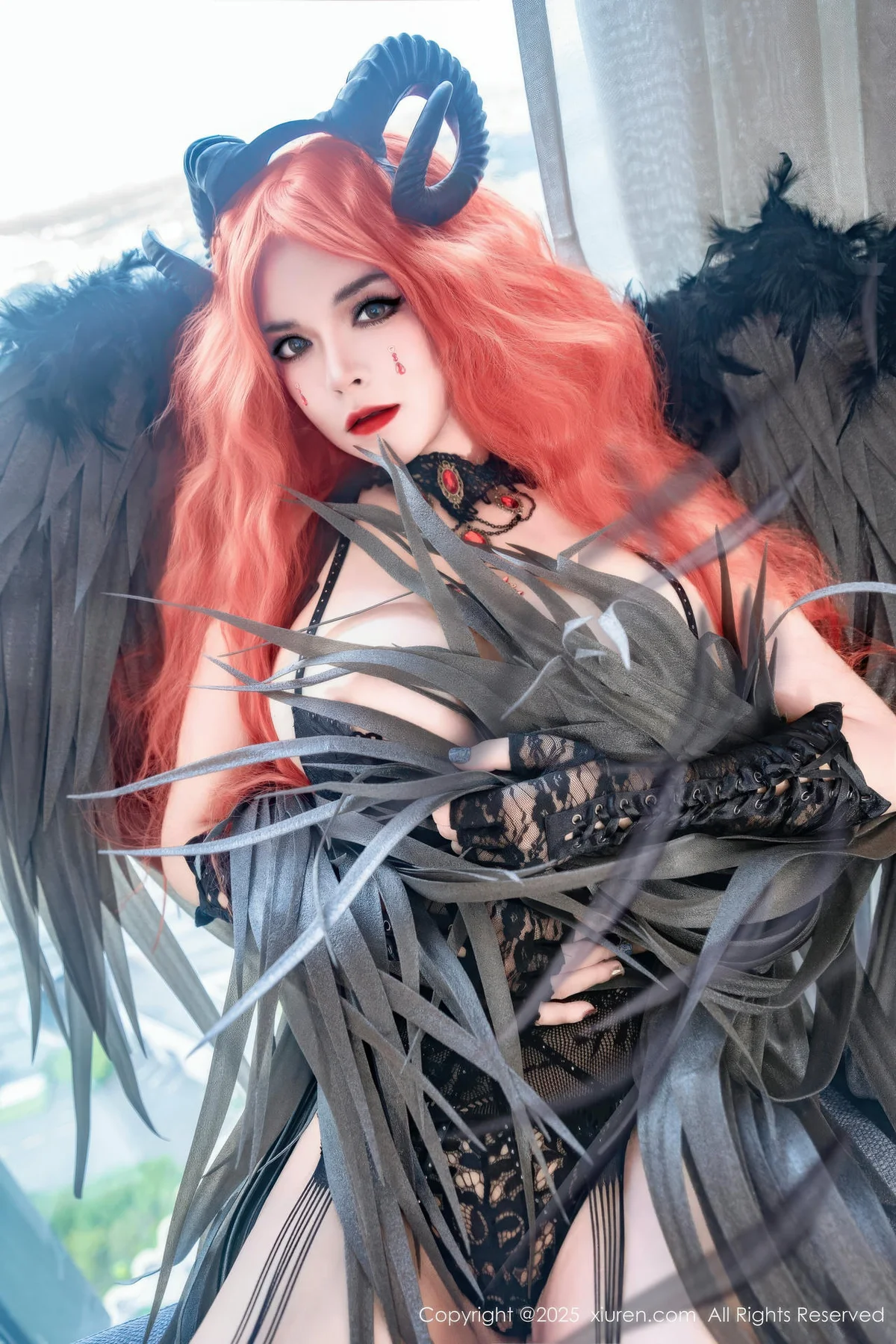 XiuRen 秀人 No.10994 伊丽莎有点白 的哥特系小恶魔cosplay - 9