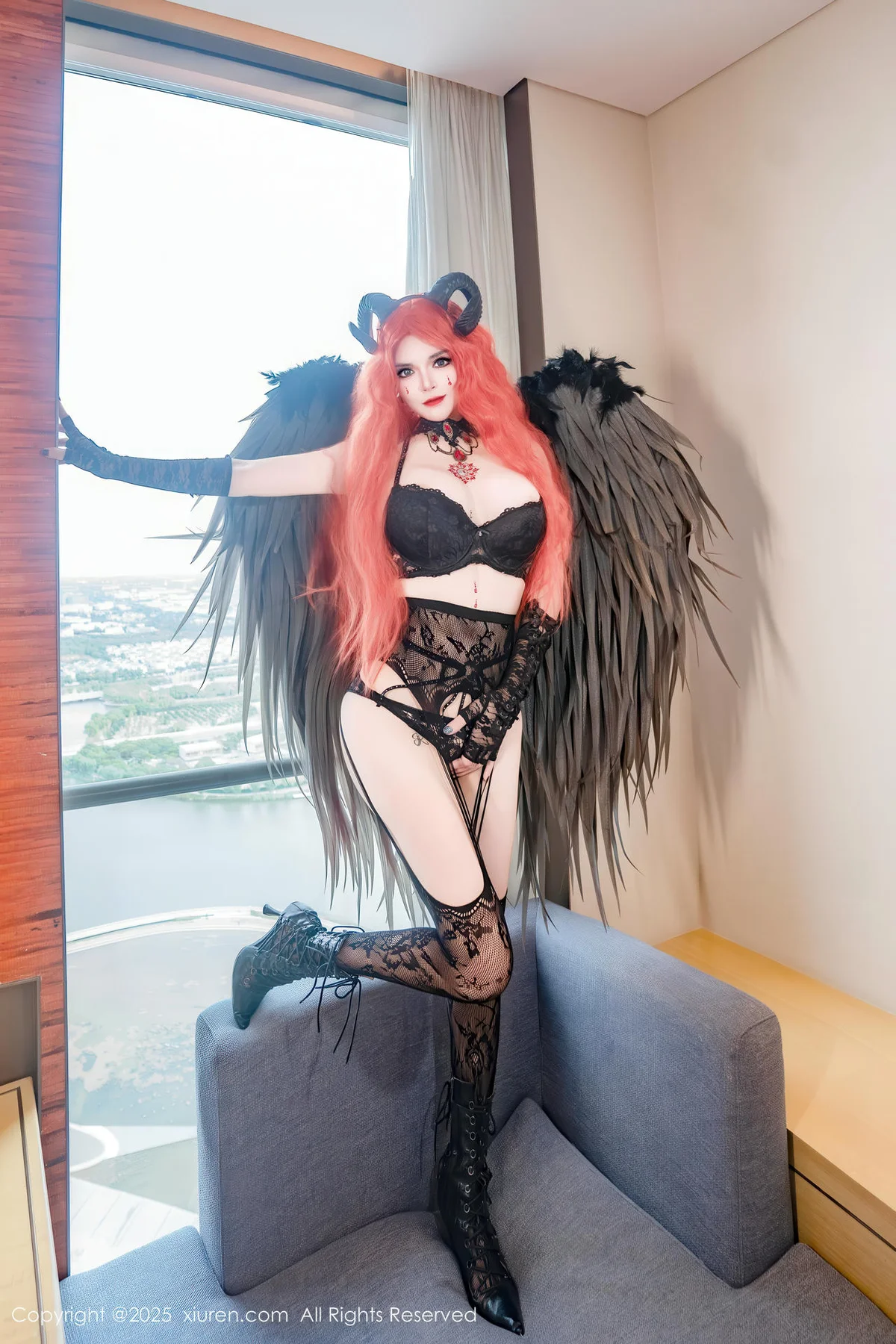 XiuRen 秀人 No.10994 伊丽莎有点白 的哥特系小恶魔cosplay - 1