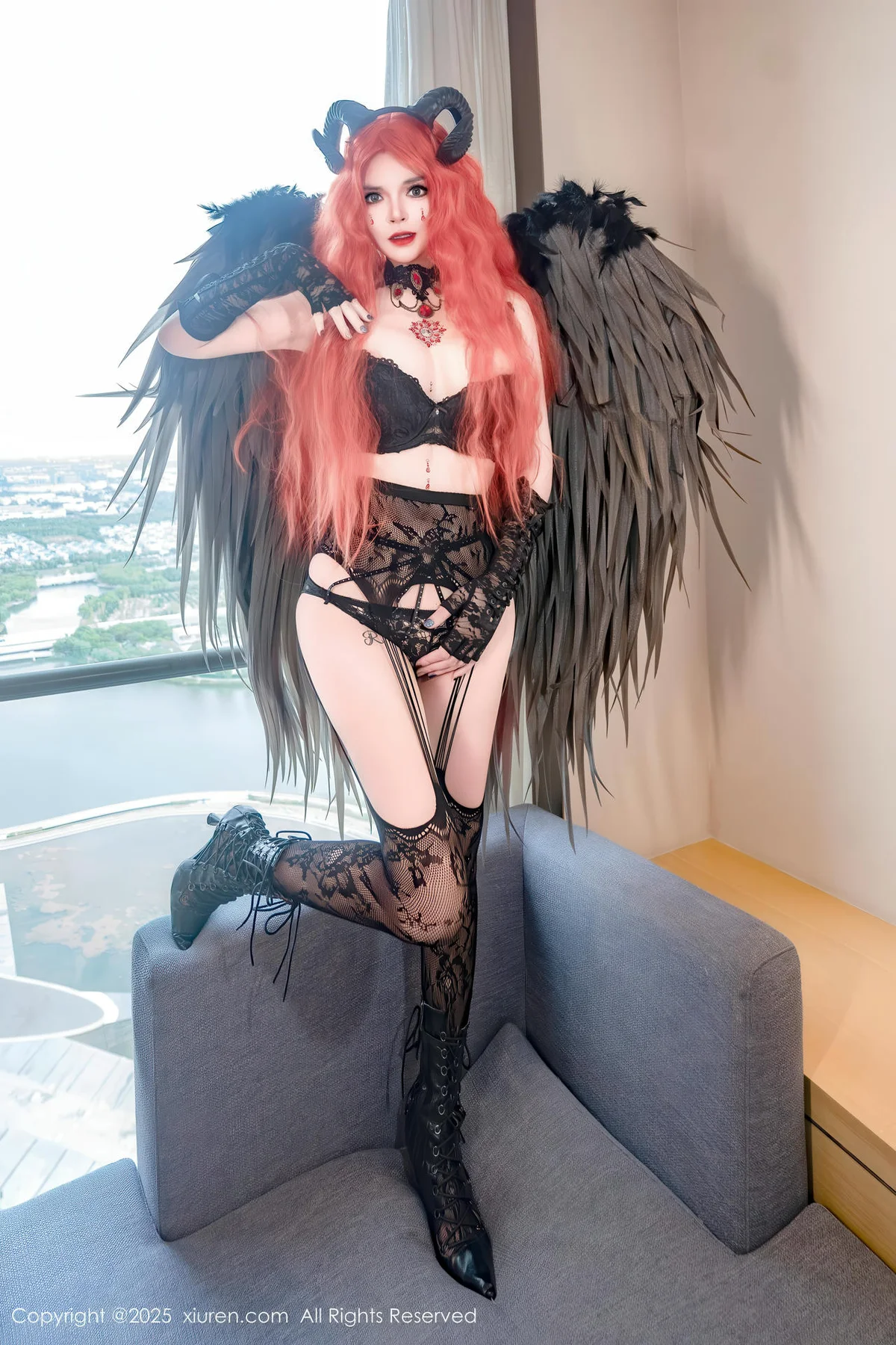 XiuRen 秀人 No.10994 伊丽莎有点白 的哥特系小恶魔cosplay - 2