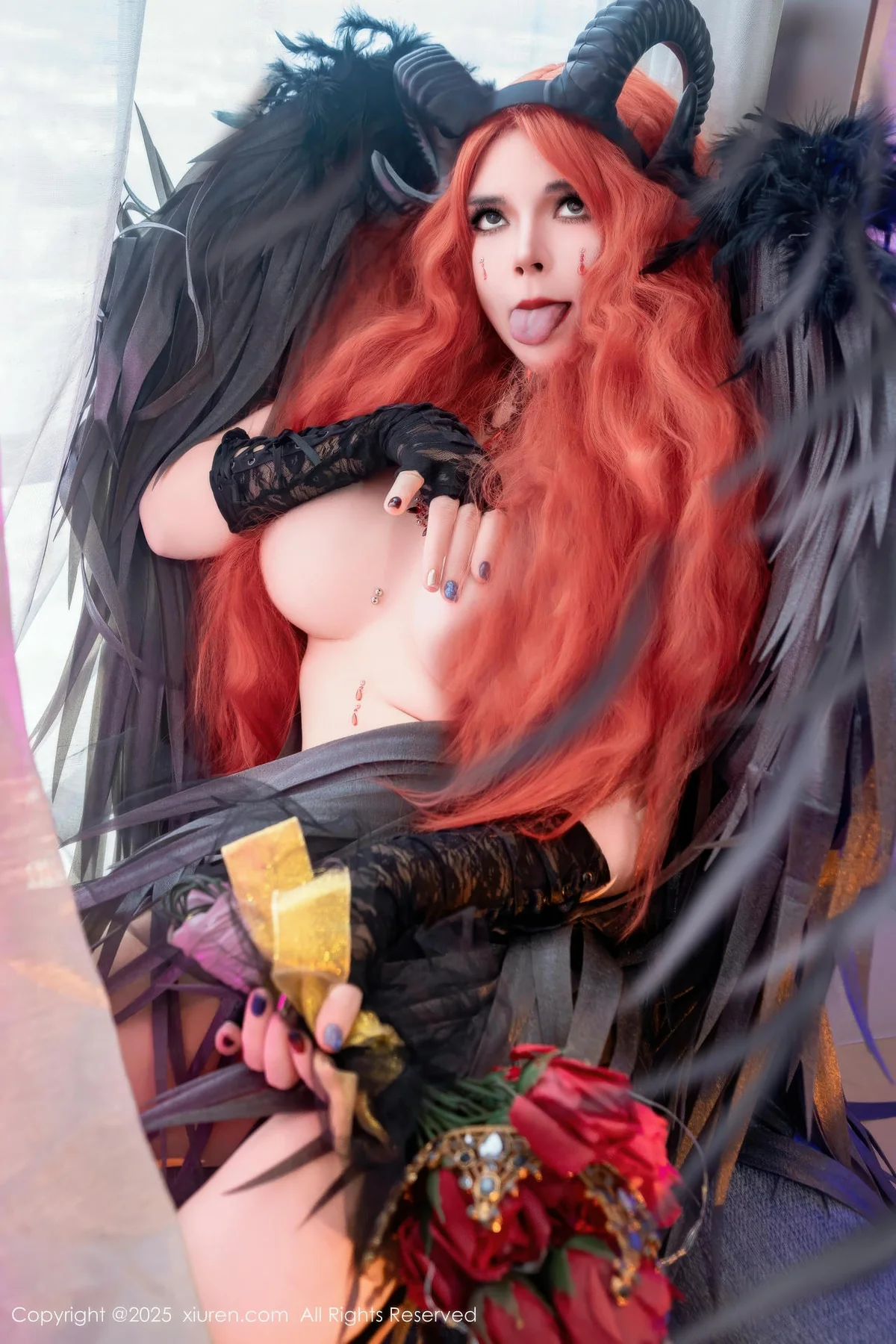 XiuRen 秀人 No.10994 伊丽莎有点白 的哥特系小恶魔cosplay - 5