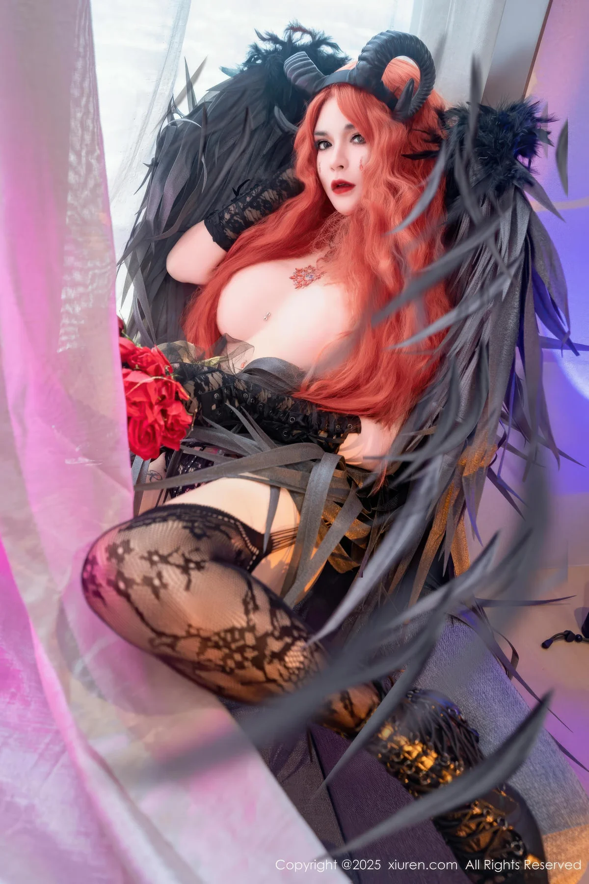 XiuRen 秀人 No.10994 伊丽莎有点白 的哥特系小恶魔cosplay - 7