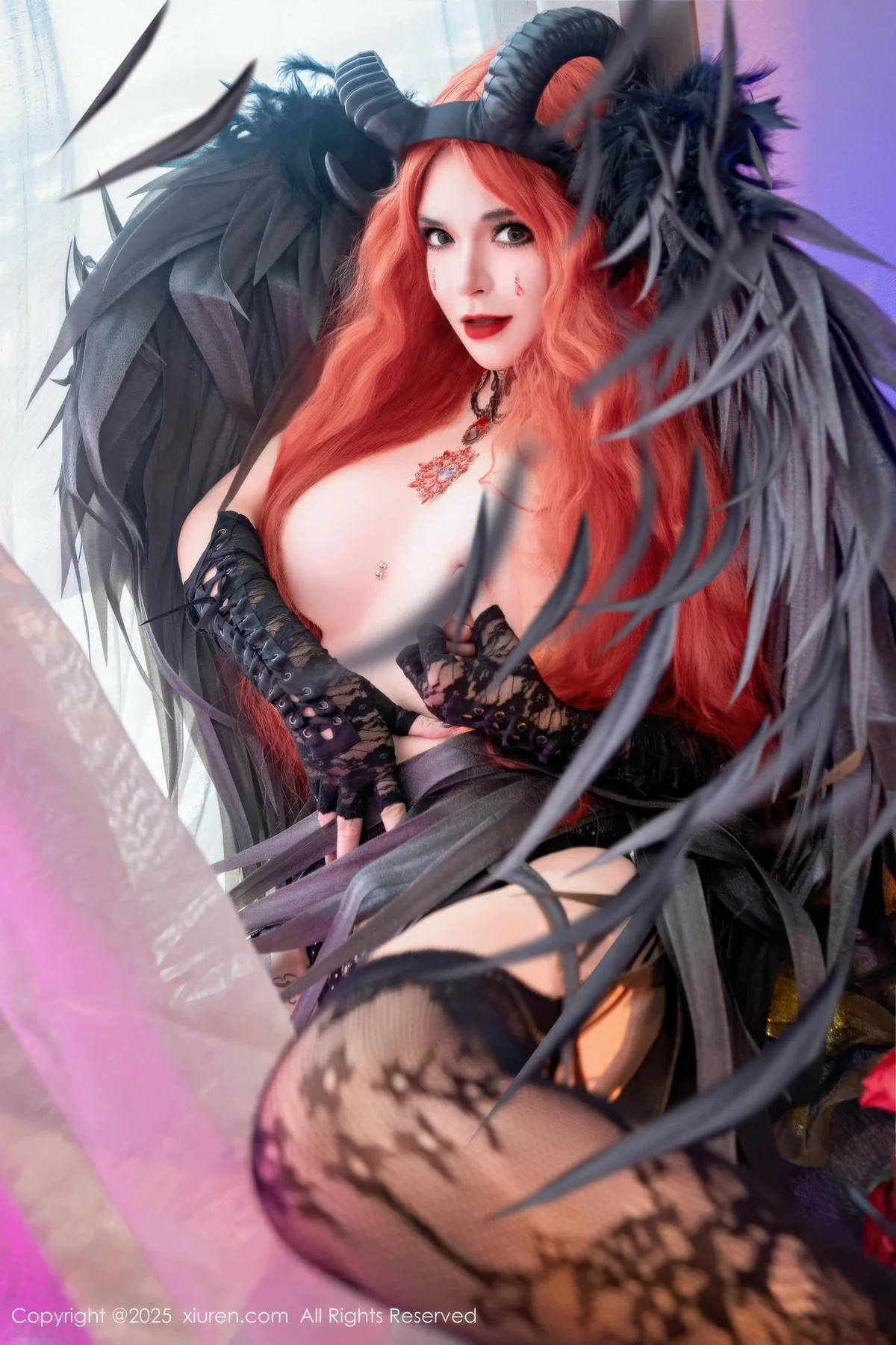 XiuRen 秀人 No.10994 伊丽莎有点白 的哥特系小恶魔cosplay - 1