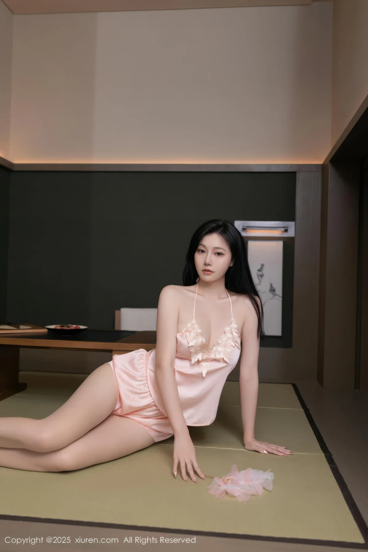 XiuRen 秀人 No.11002 安然anran 粉色肚兜诱人肉色丝袜 - 8