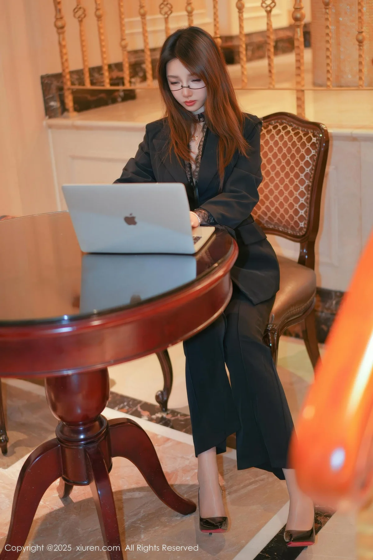 XiuRen 秀人 No.11007 Twins夭夭 豹纹内衣黑色西服 - 9