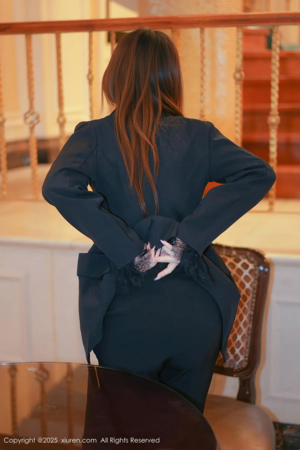 XiuRen 秀人 No.11007 Twins夭夭 豹纹内衣黑色西服 - 3