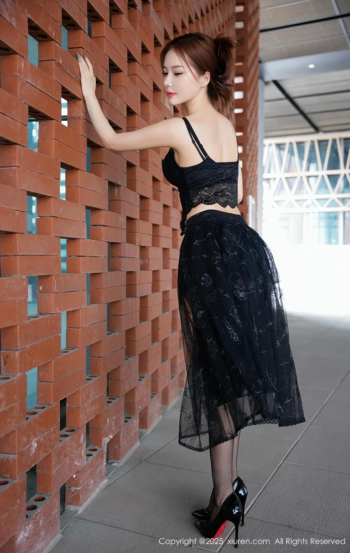 XiuRen 秀人 No.11016 白芷yy 黑色情趣内衣 - 5