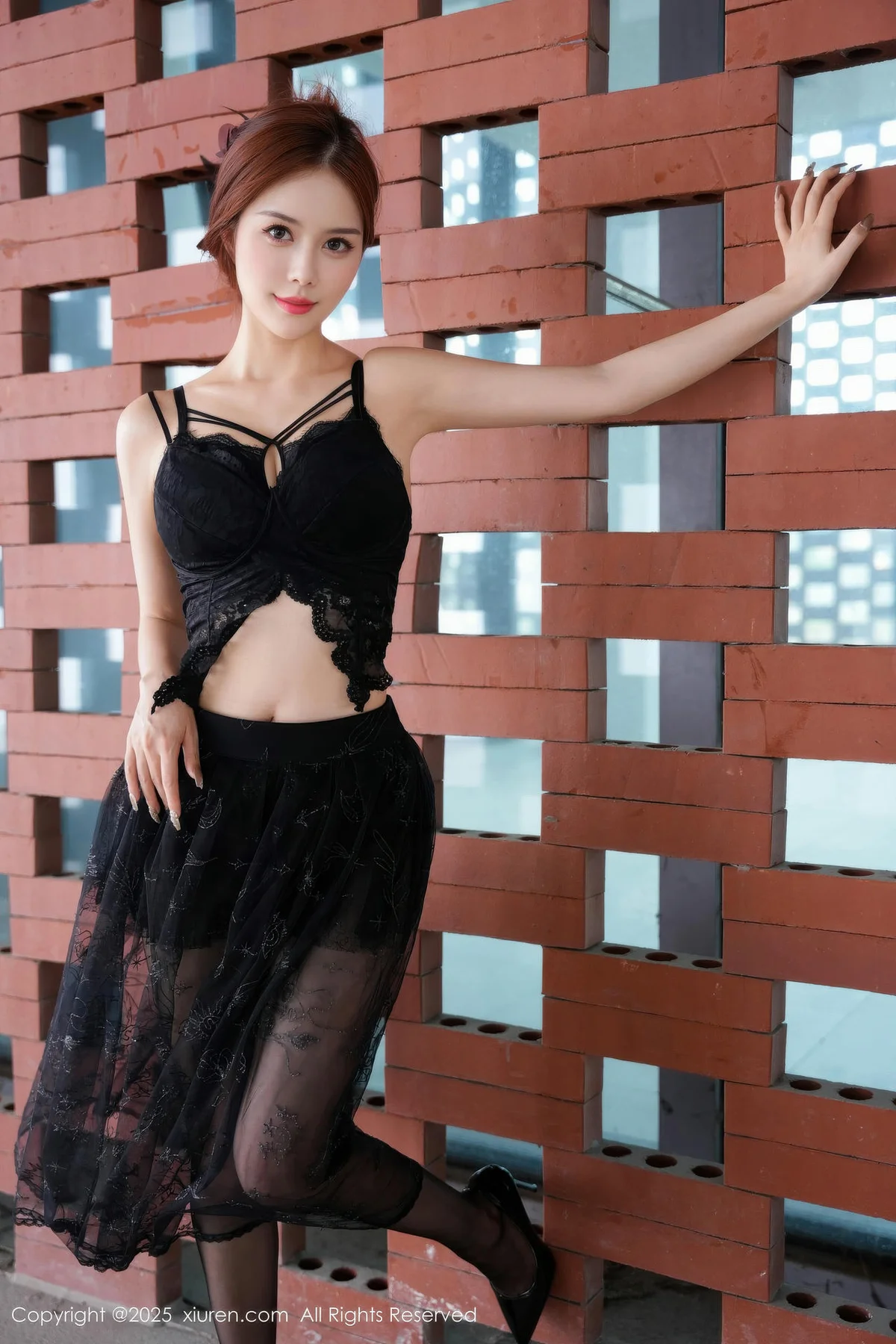 XiuRen 秀人 No.11016 白芷yy 黑色情趣内衣 - 5