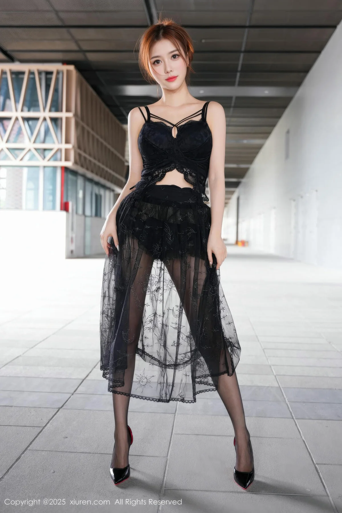 XiuRen 秀人 No.11016 白芷yy 黑色情趣内衣 - 10