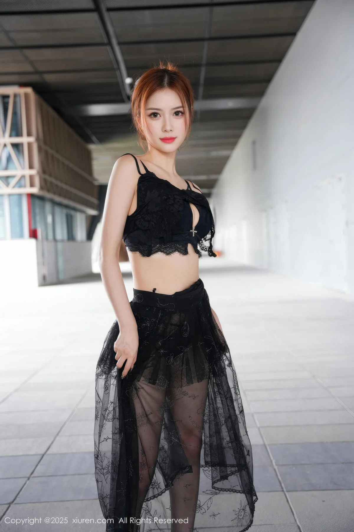 XiuRen 秀人 No.11016 白芷yy 黑色情趣内衣 - 2