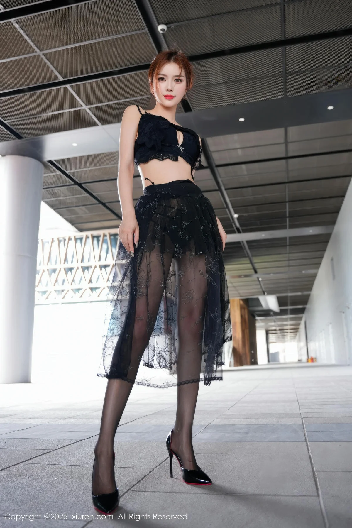 XiuRen 秀人 No.11016 白芷yy 黑色情趣内衣 - 3