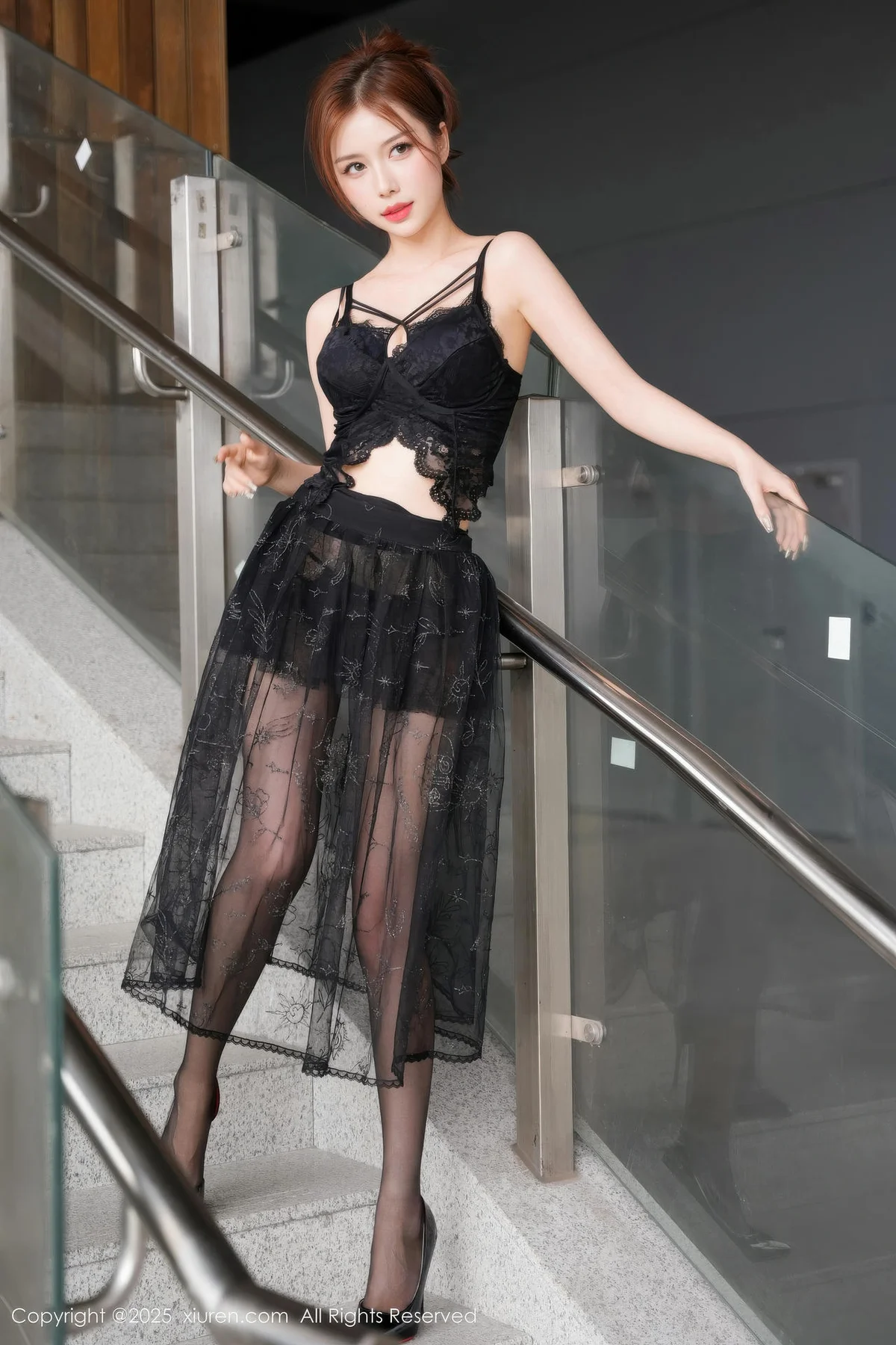 XiuRen 秀人 No.11016 白芷yy 黑色情趣内衣 - 3