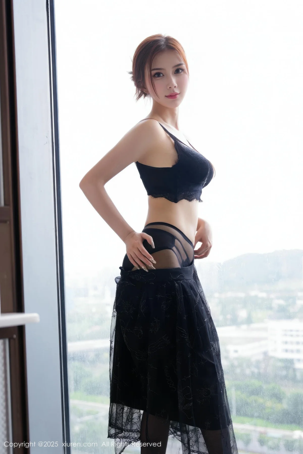 XiuRen 秀人 No.11016 白芷yy 黑色情趣内衣 - 2