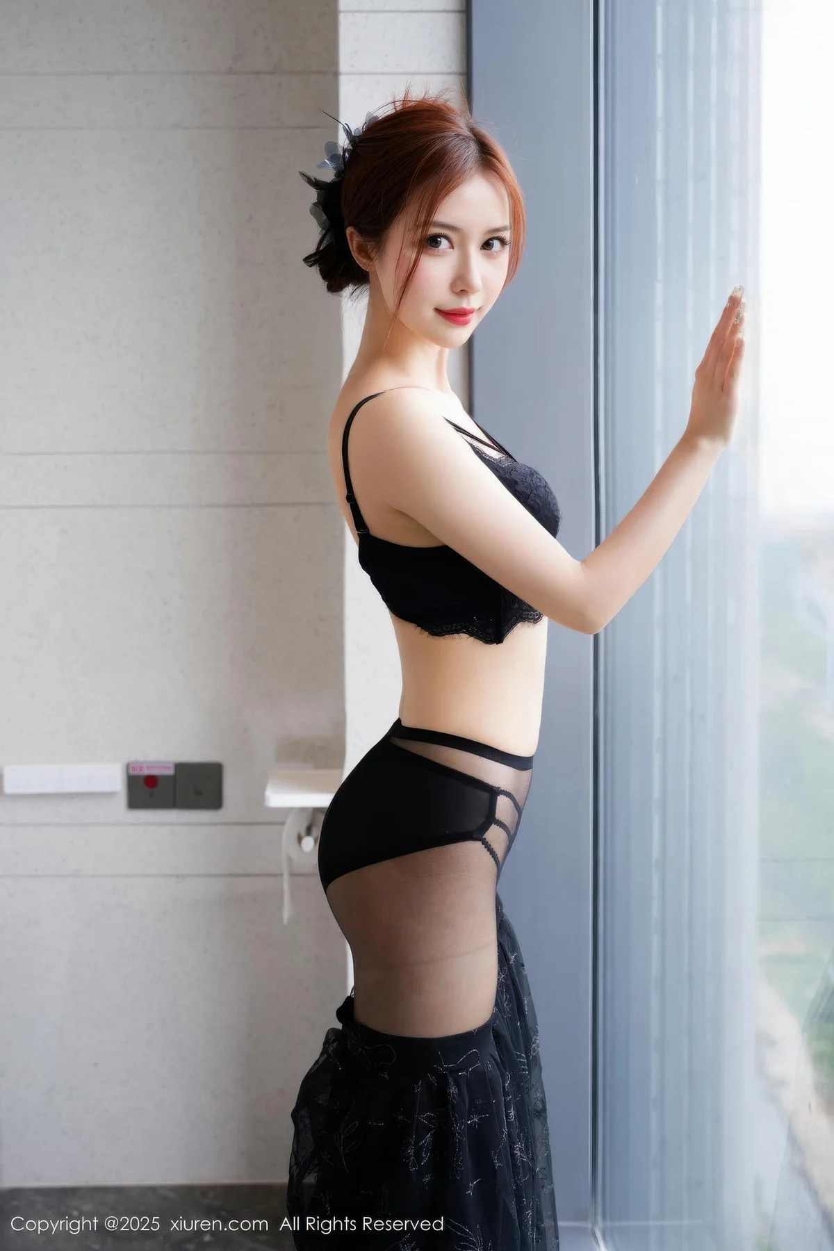 XiuRen 秀人 No.11016 白芷yy 黑色情趣内衣 - 5