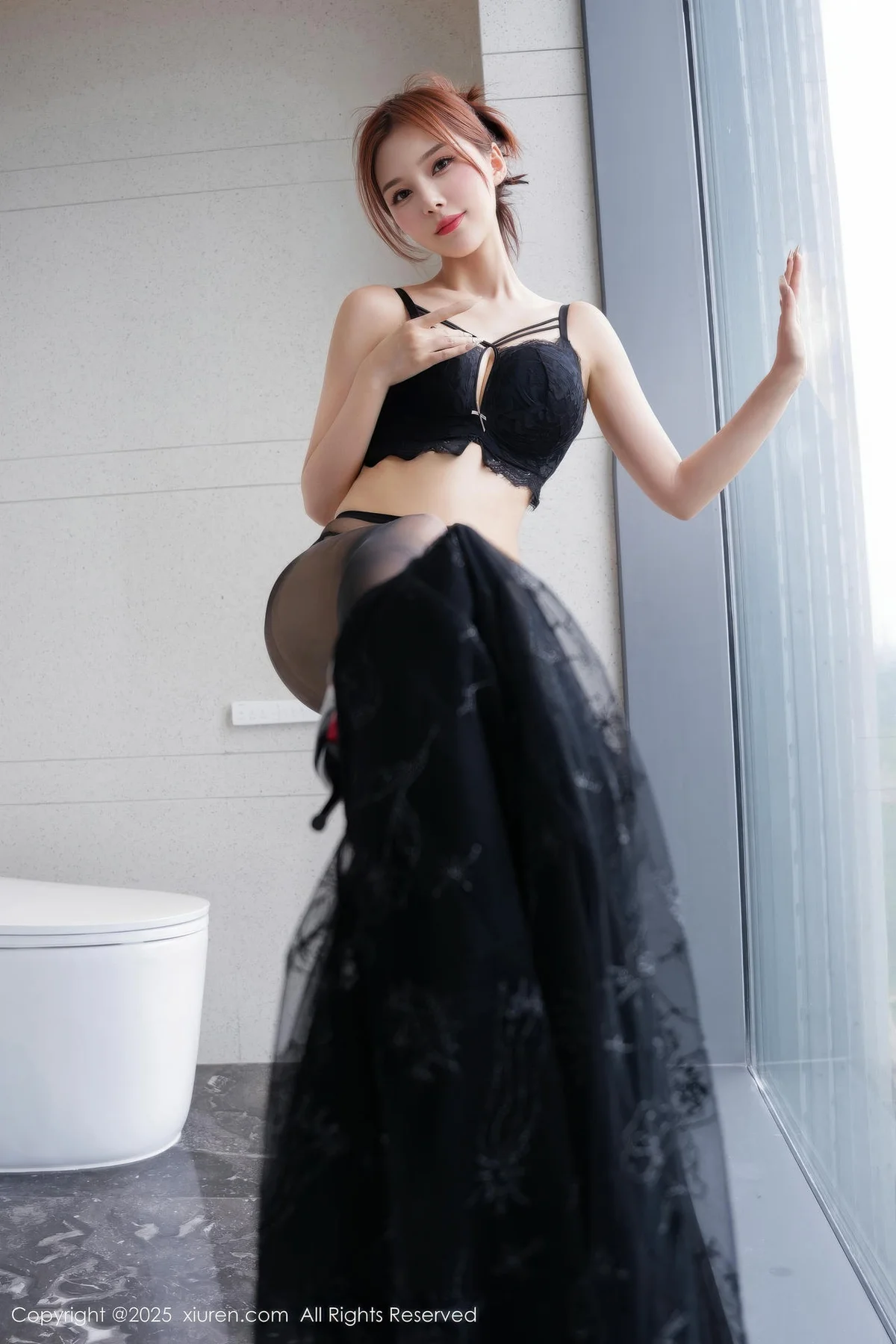 XiuRen 秀人 No.11016 白芷yy 黑色情趣内衣 - 7
