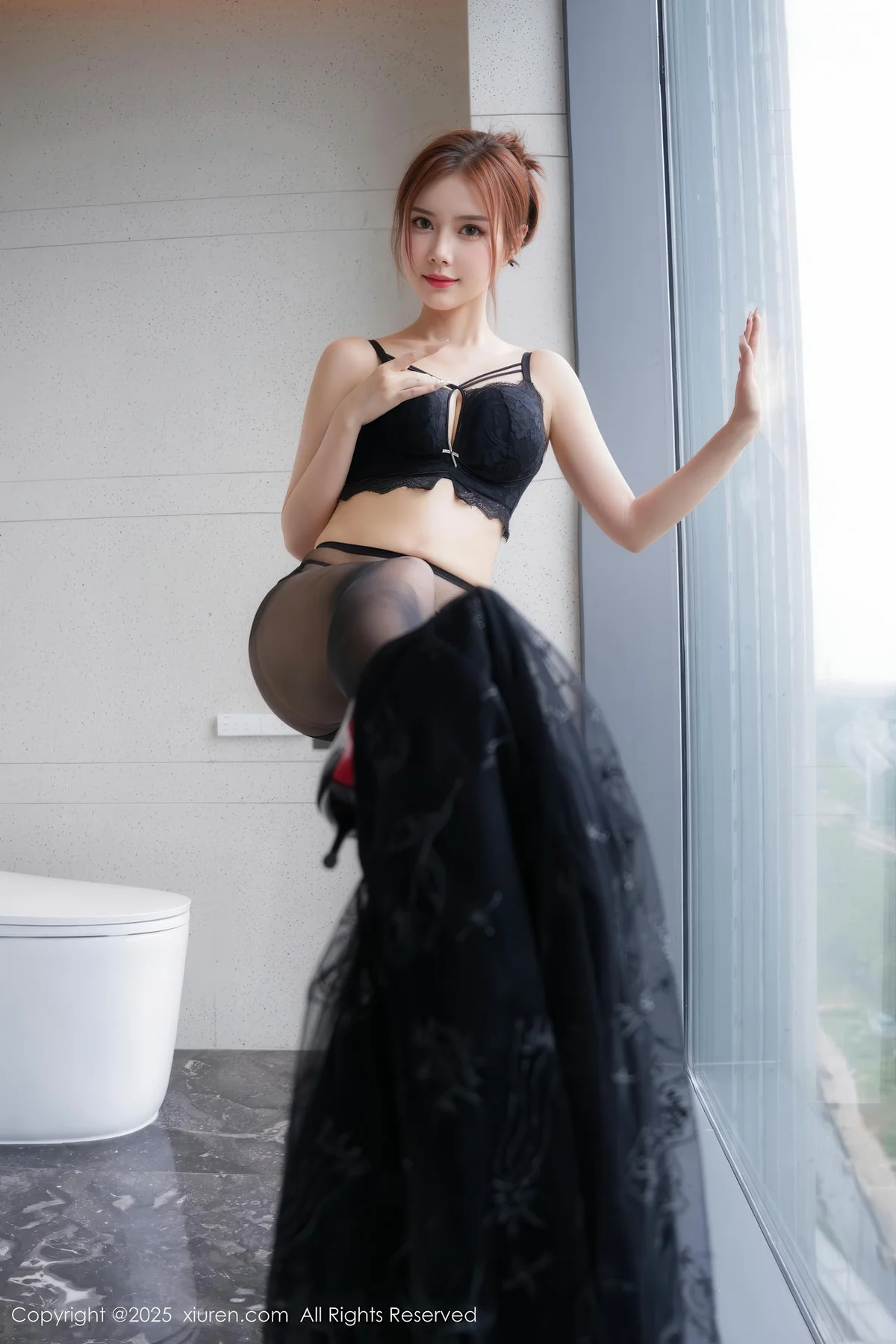 XiuRen 秀人 No.11016 白芷yy 黑色情趣内衣 - 8