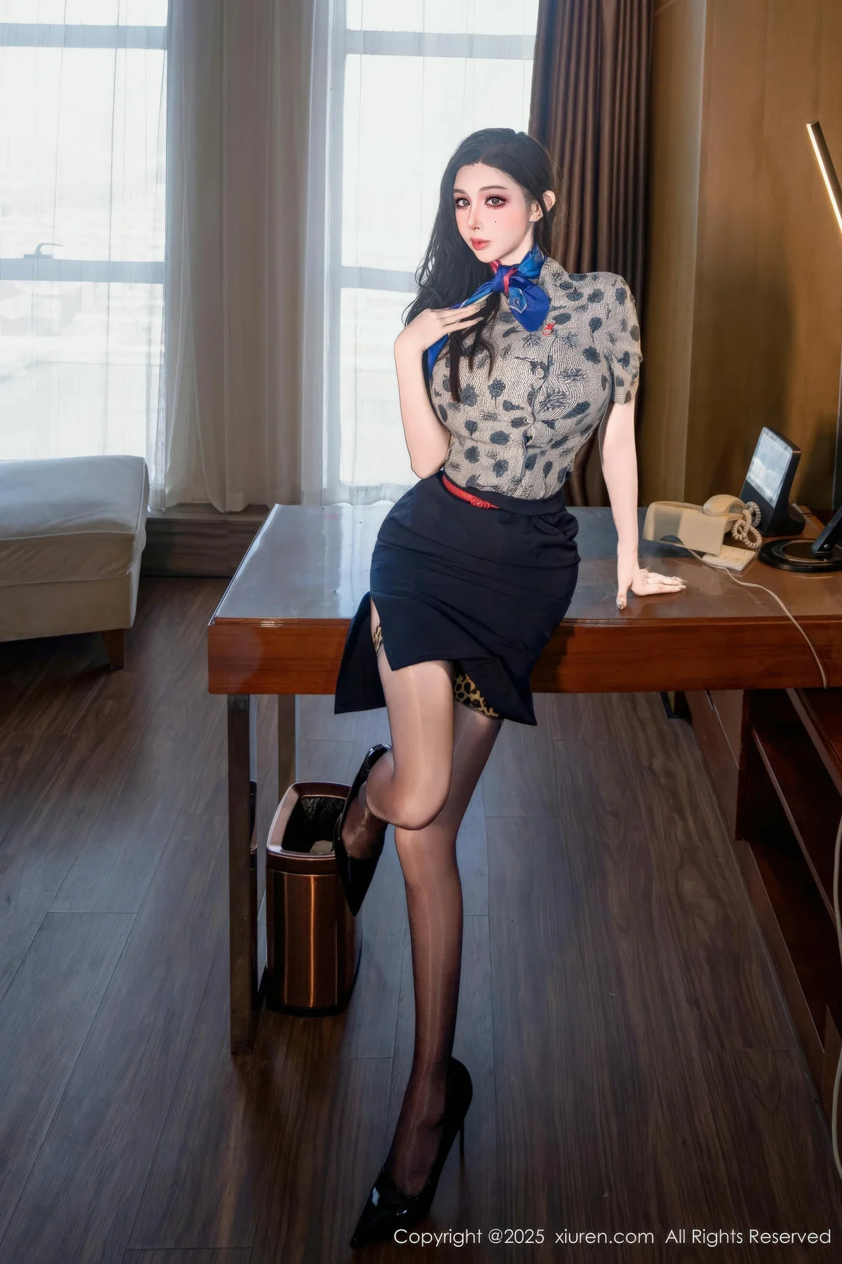 XiuRen 秀人 No.11024 珍娜新人第一番空乘桌面情欲奔放 - 9