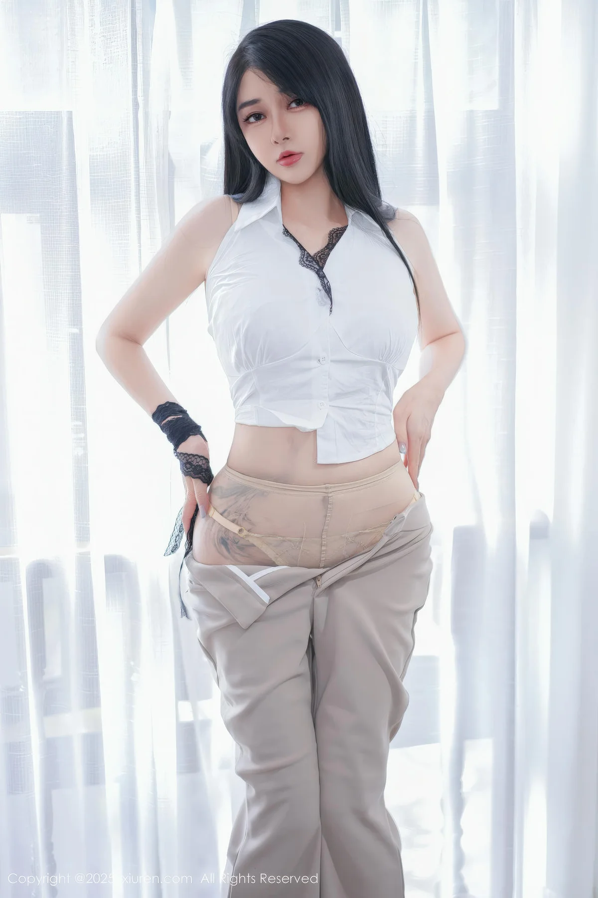 XiuRen 秀人 No.11038 凯竹法师浅色内衣肉色丝袜 - 2