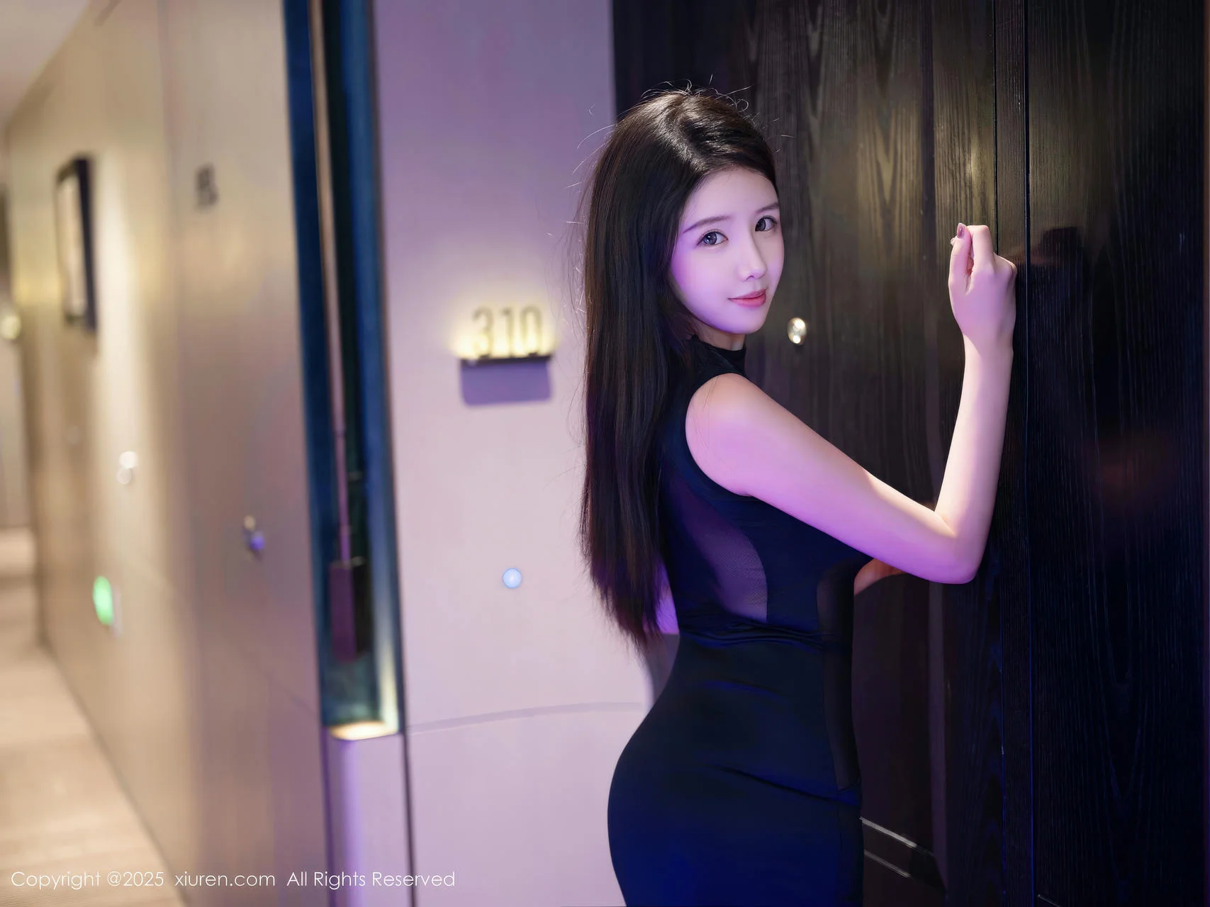 XiuRen 秀人 No.11041 袁圆透视黑色连衣裙 - 9