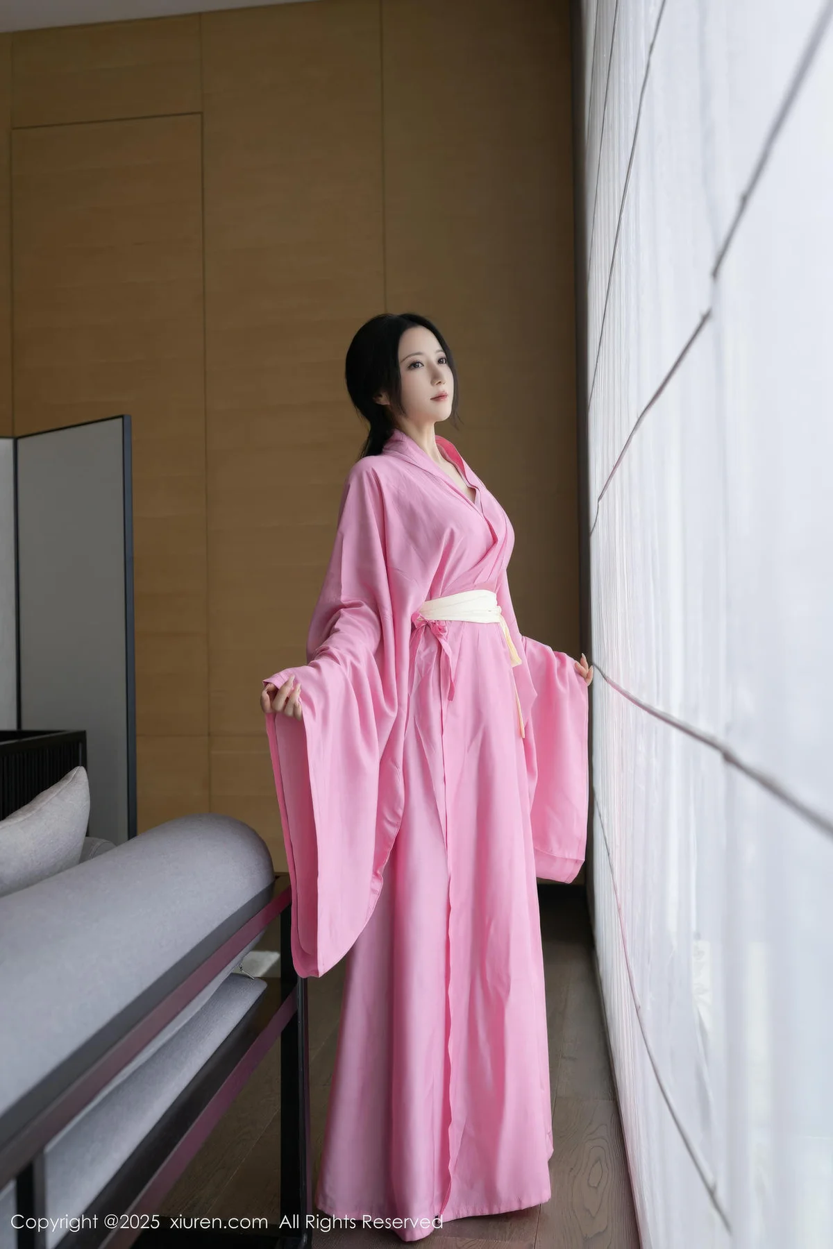 XiuRen 秀人 No.11049 鱼子酱Fish 粉色月影纱肉色丝袜 - 10