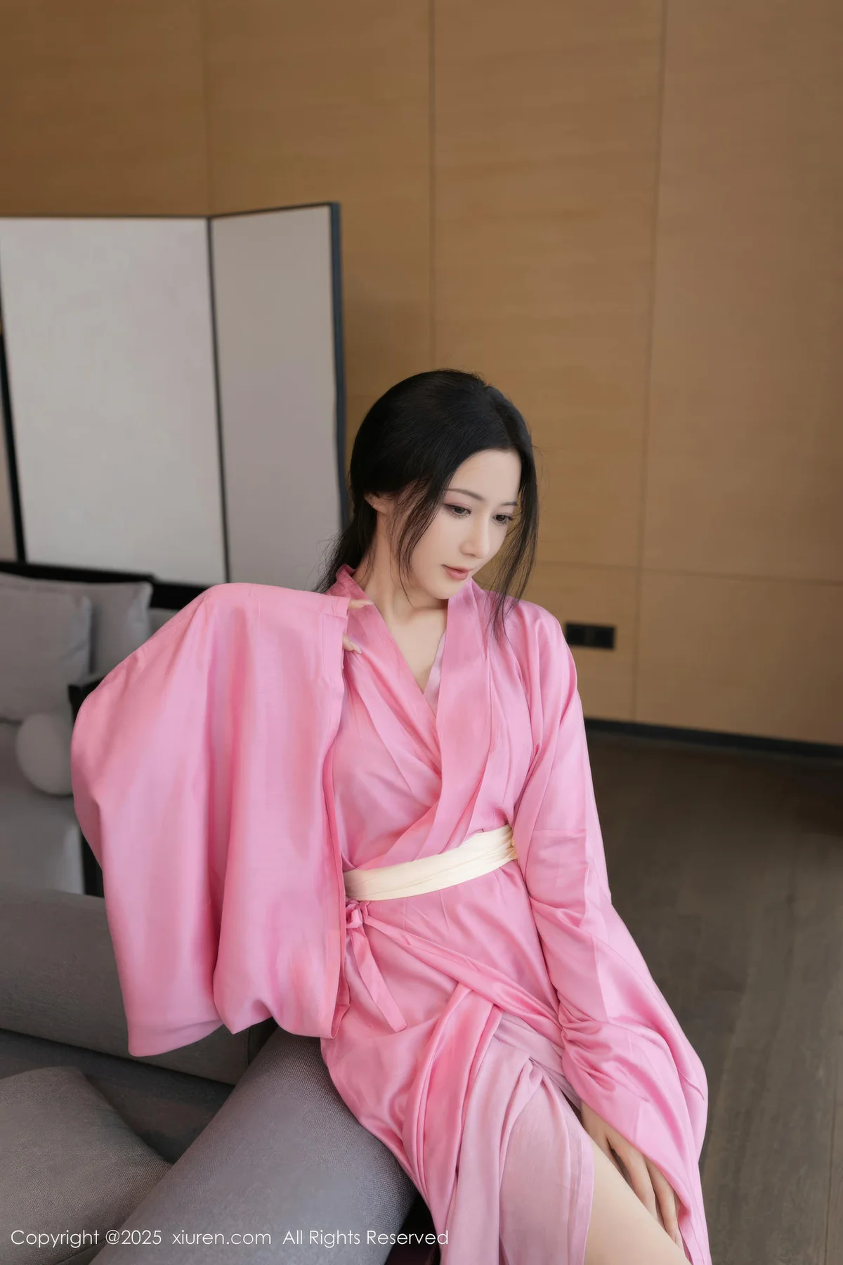 XiuRen 秀人 No.11049 鱼子酱Fish 粉色月影纱肉色丝袜 - 4