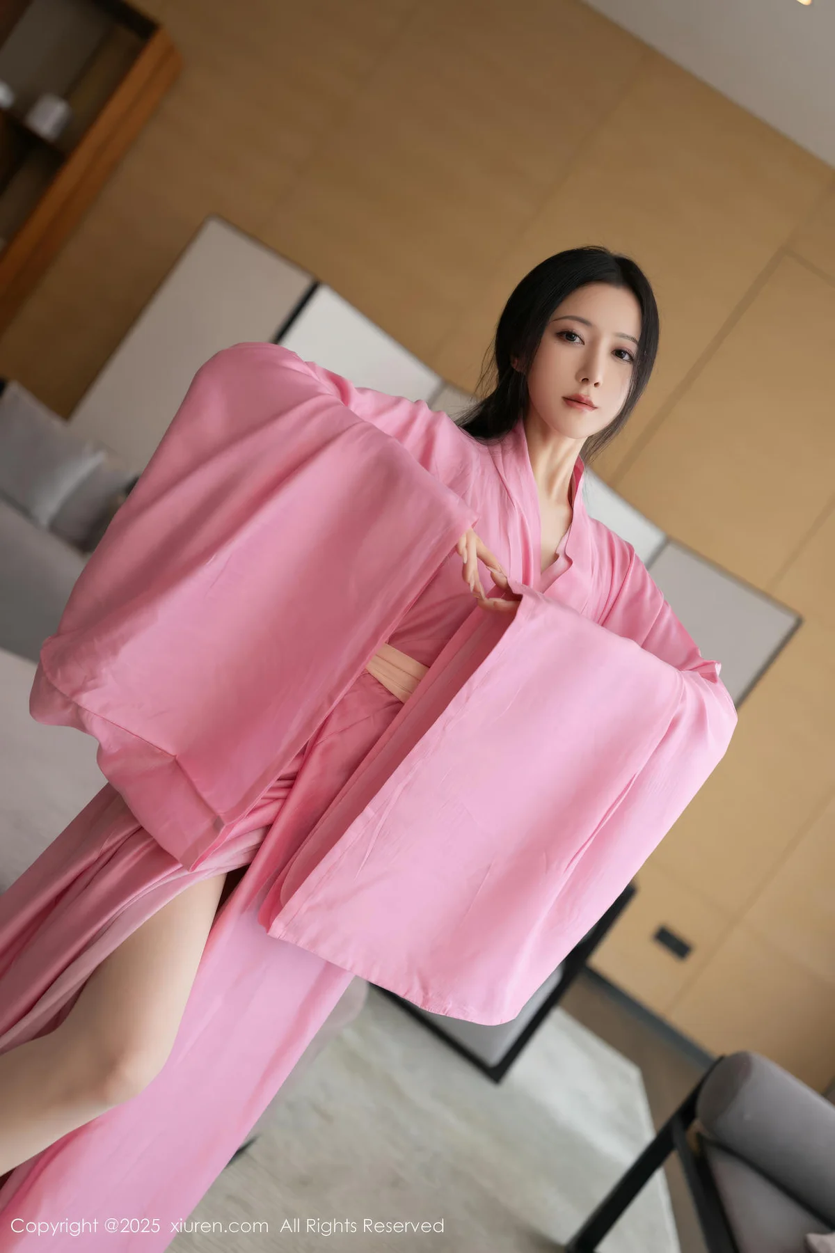 XiuRen 秀人 No.11049 鱼子酱Fish 粉色月影纱肉色丝袜 - 7