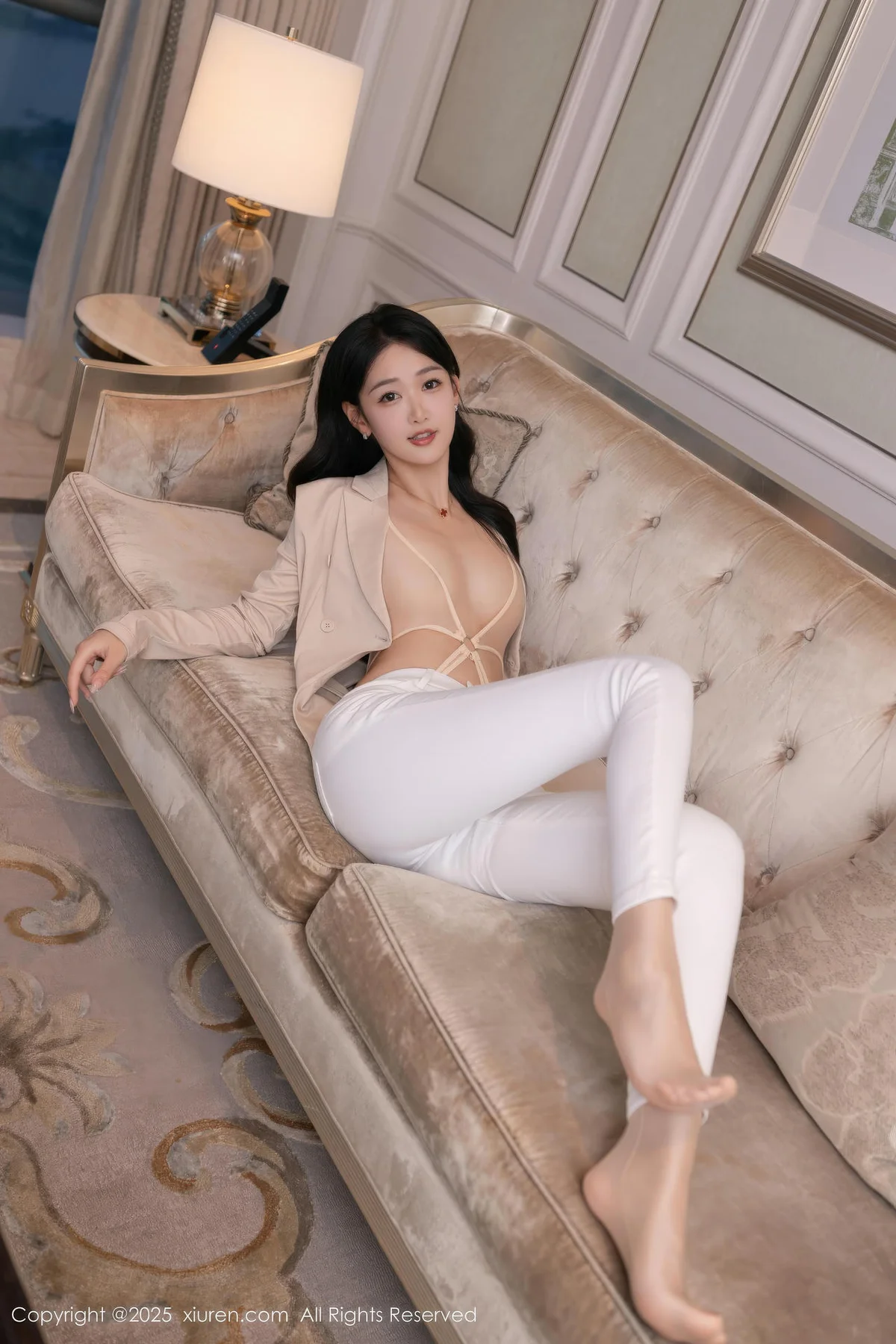 XiuRen 秀人 No.11053 唐安琪 浅色情趣内衣 - 5