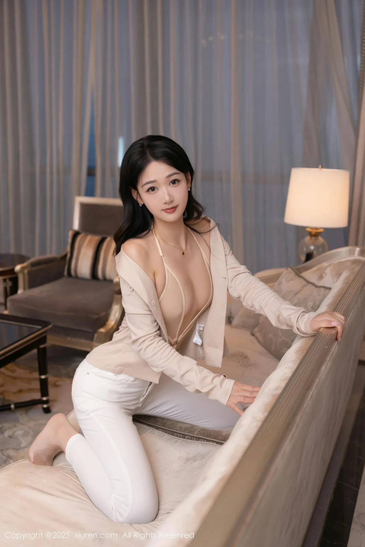 XiuRen 秀人 No.11053 唐安琪 浅色情趣内衣 - 8