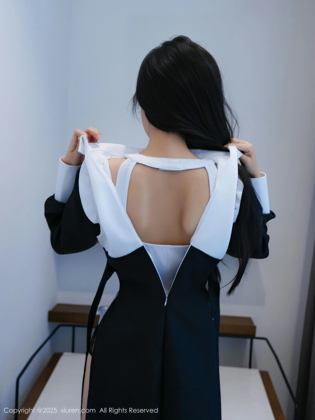 XiuRen 秀人 No.11059 白琮瑗 黑白修女服饰魅惑黑丝 - 5