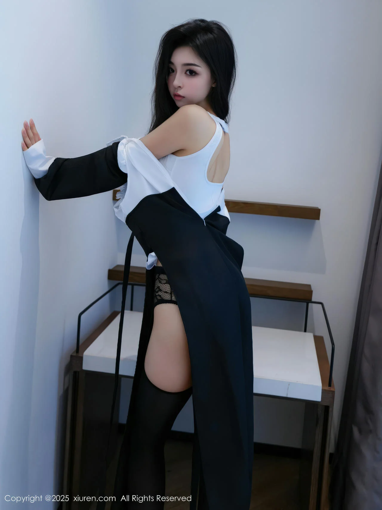 XiuRen 秀人 No.11059 白琮瑗 黑白修女服饰魅惑黑丝 - 8