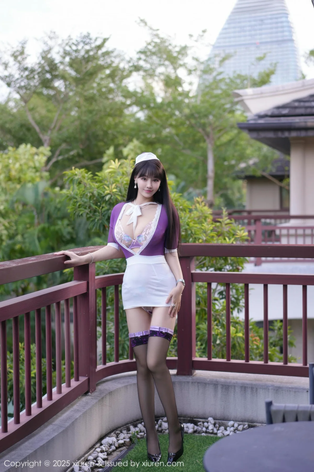 XiuRen 秀人 No.11069 心上可Flora 女仆巨乳紫色情趣 - 2