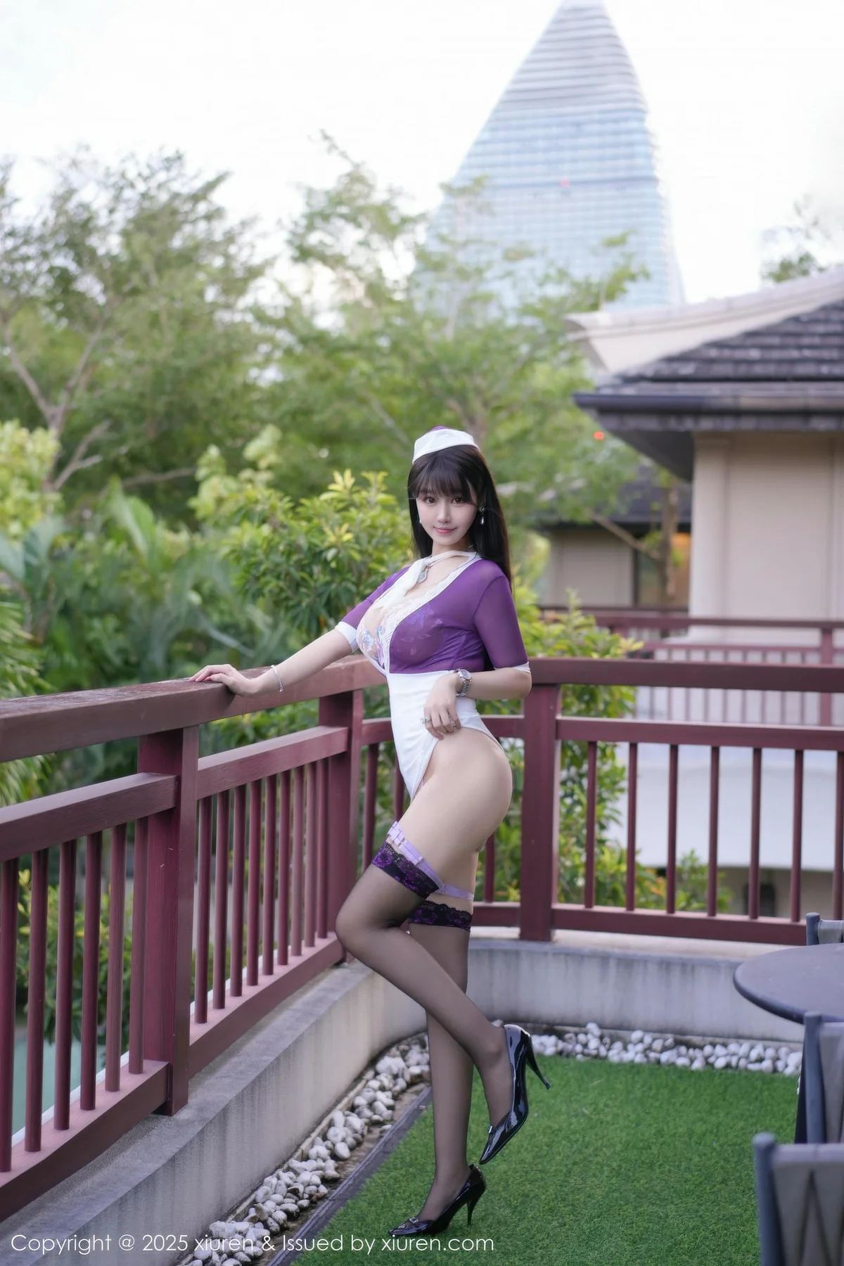 XiuRen 秀人 No.11069 心上可Flora 女仆巨乳紫色情趣 - 5