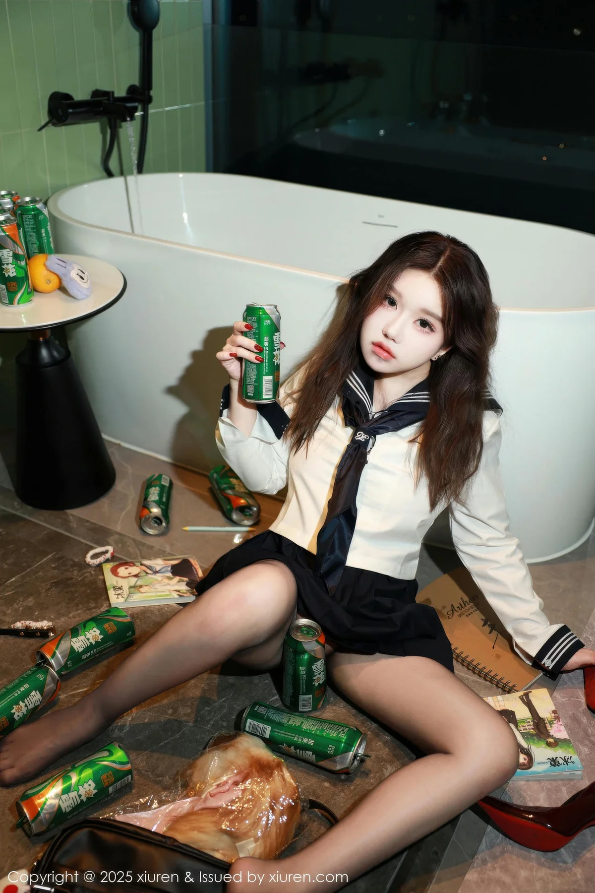 XiuRen 秀人 No.11071 小薯条nienie 白T搭配黑色短裙 - 7