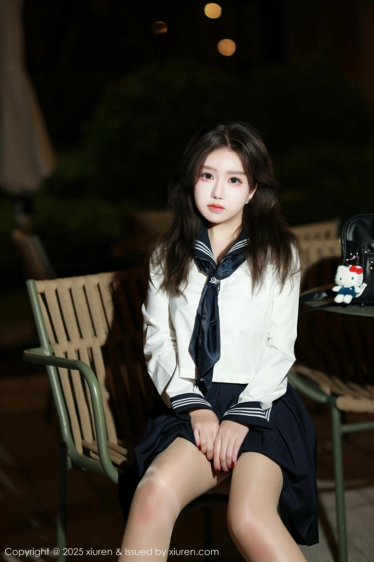 XiuRen 秀人 No.11071 小薯条nienie 白T搭配黑色短裙 - 9