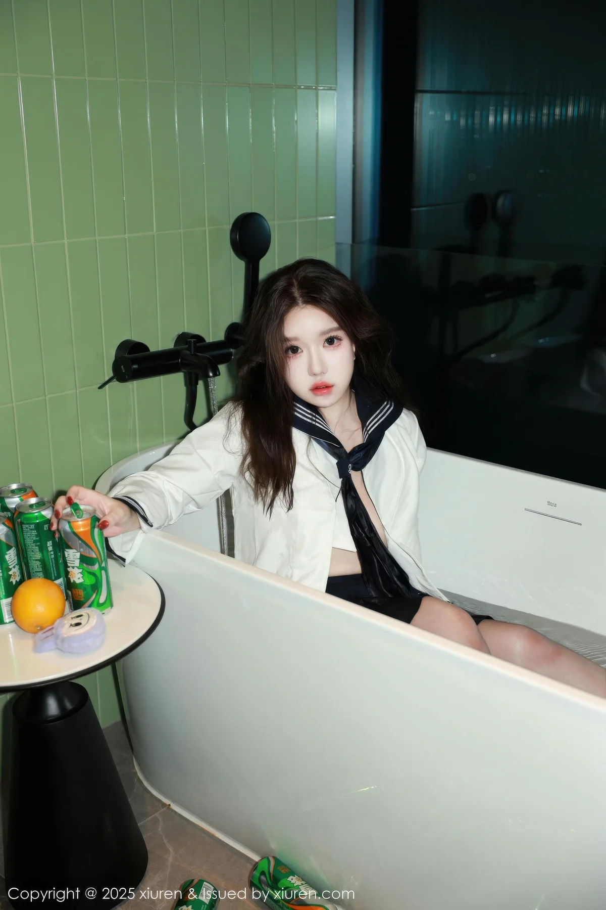 XiuRen 秀人 No.11071 小薯条nienie 白T搭配黑色短裙 - 4
