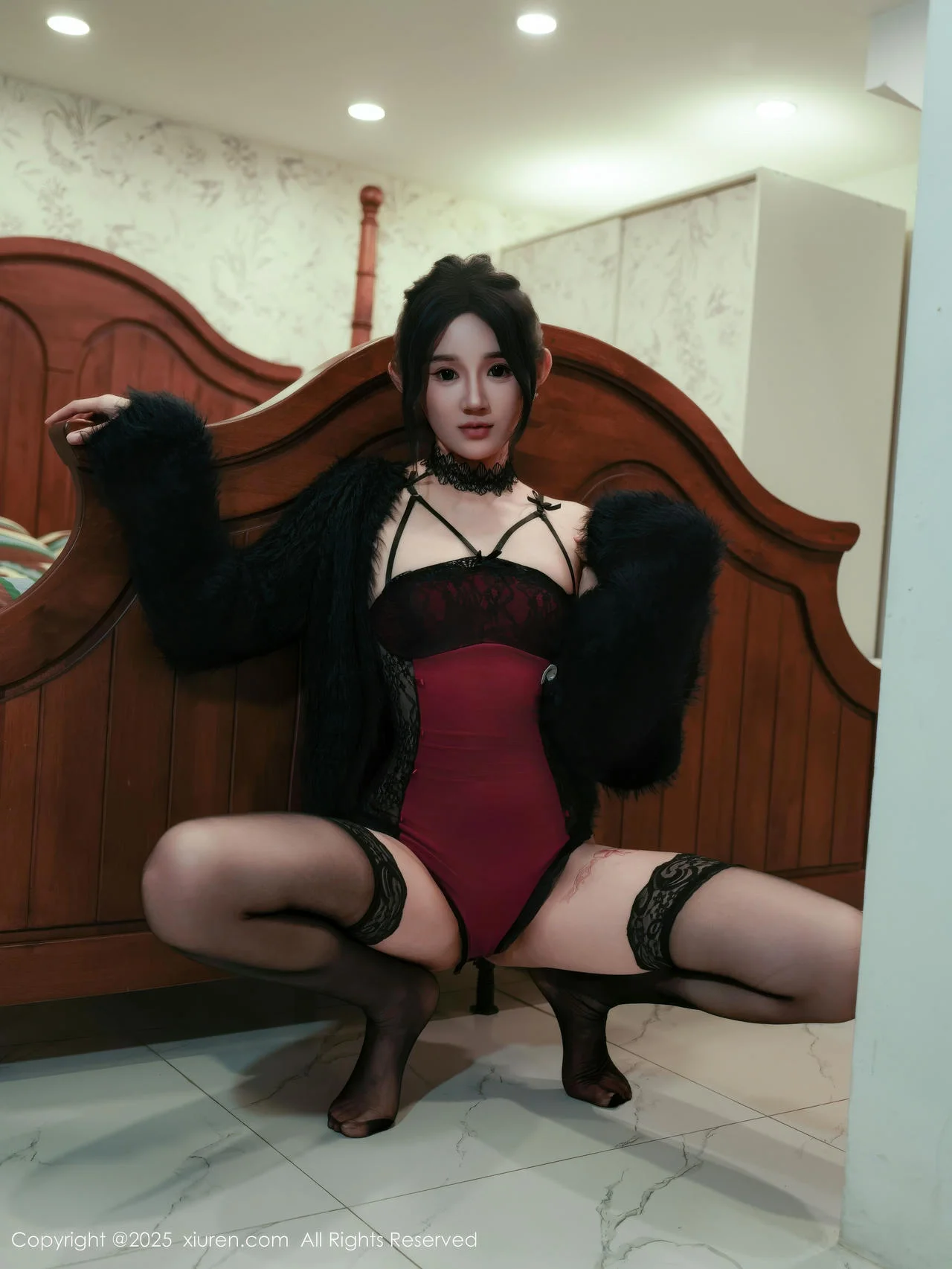 XiuRen 秀人 No.11072 桃子姐姐 吊带黑丝美腿 - 8