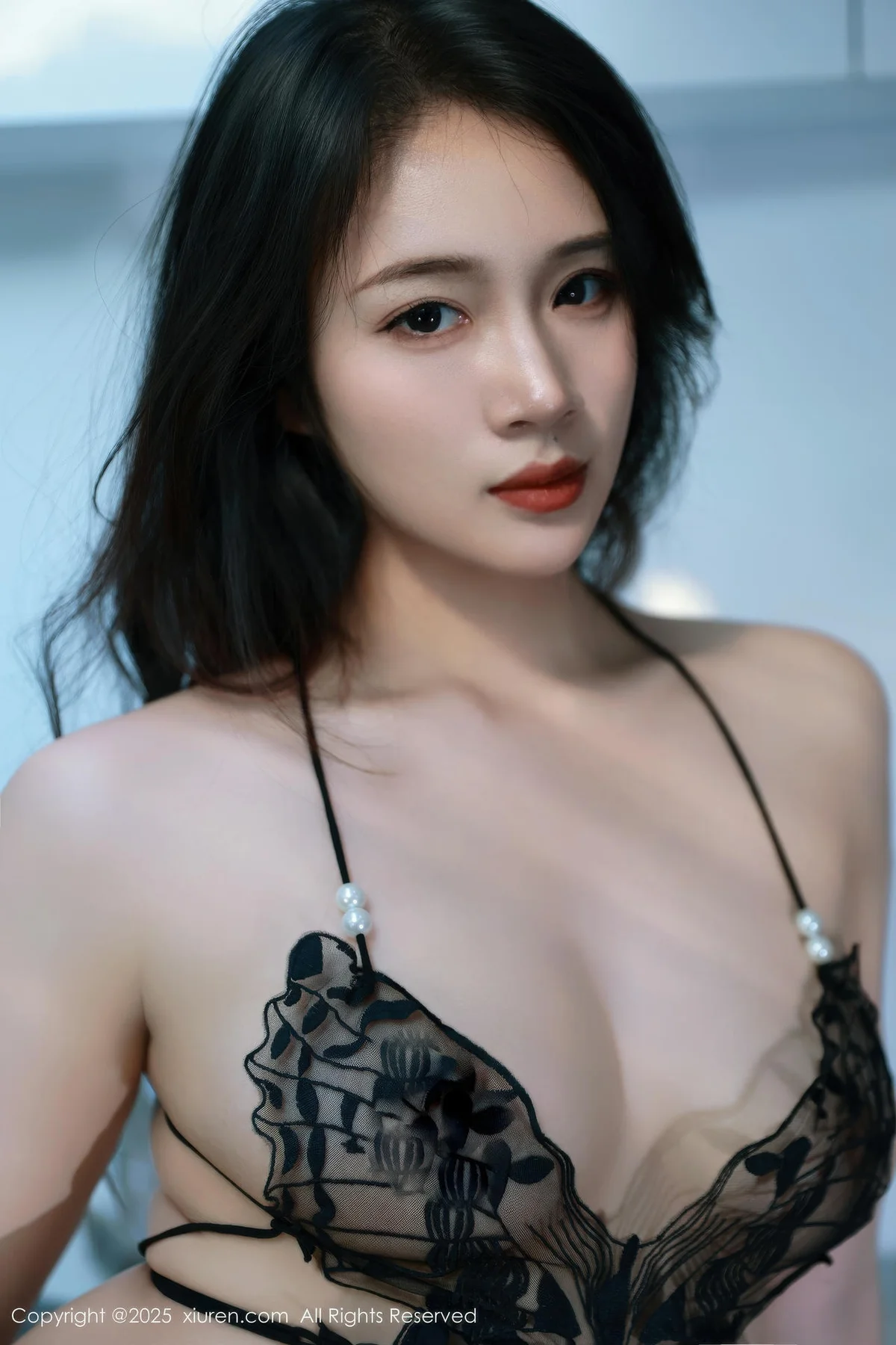 XiuRen 秀人 No.11074 南乔 黑色连衣短裙 - 4