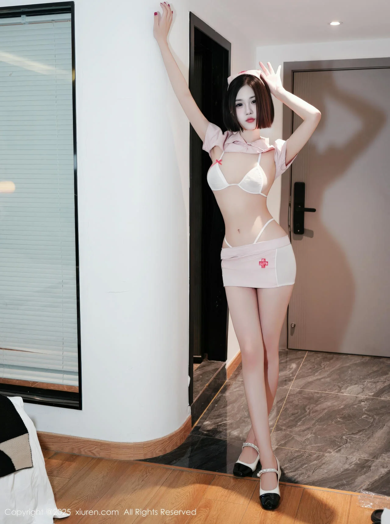 XiuRen 秀人 No.11111 奶芙酱EVA 粉色护士制服诱惑 - 3